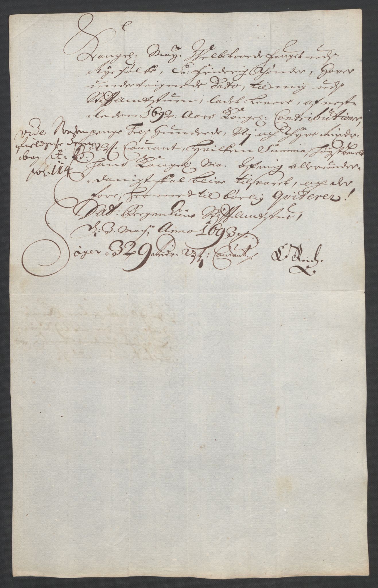 Rentekammeret inntil 1814, Reviderte regnskaper, Fogderegnskap, AV/RA-EA-4092/R47/L2856: Fogderegnskap Ryfylke, 1689-1693, p. 589