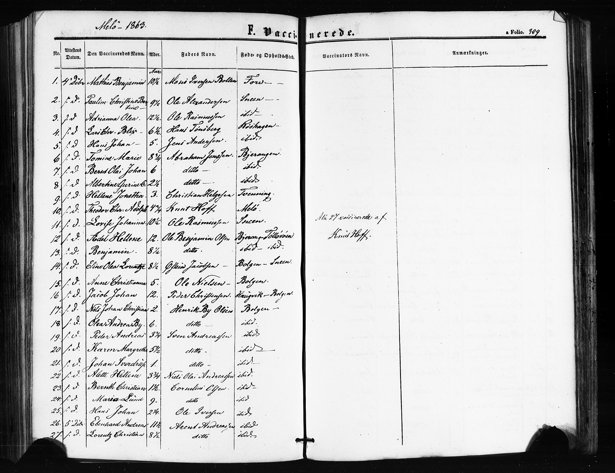 Ministerialprotokoller, klokkerbøker og fødselsregistre - Nordland, SAT/A-1459/841/L0607: Parish register (official) no. 841A11 /2, 1863-1877, p. 309