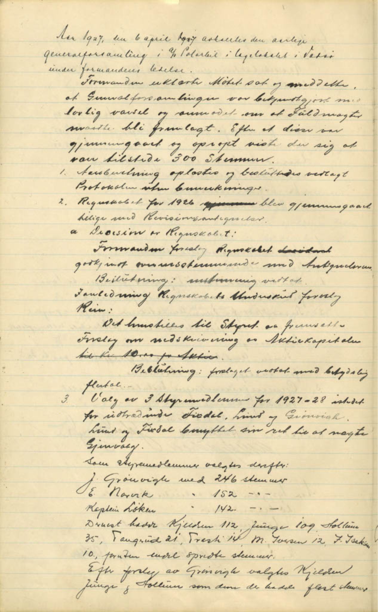  Polarbil AS, FMFB/A-1033/A/Aa/L0002: Forhandlingsprotokoll, 1926-1935, p. 18