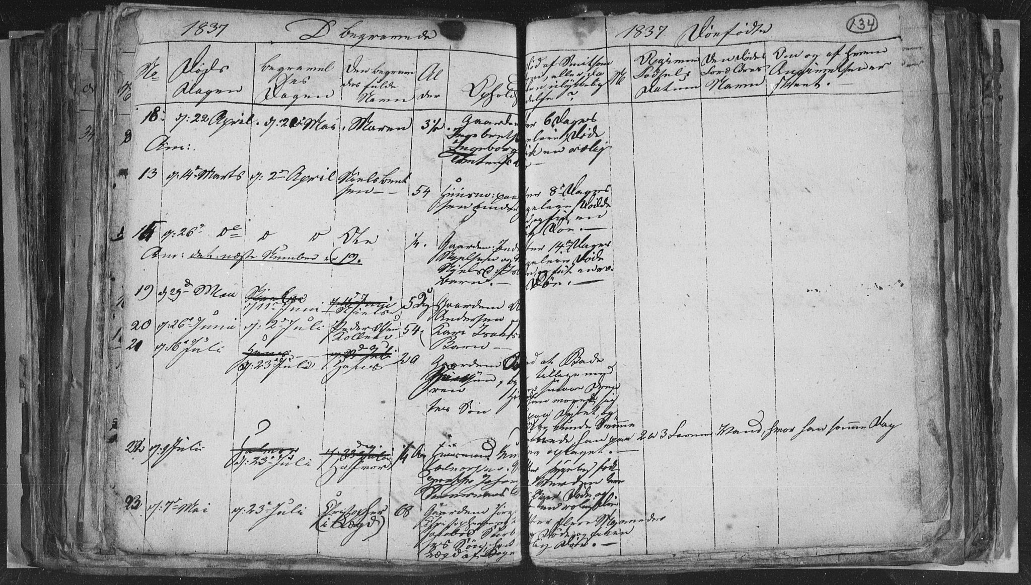 Siljan kirkebøker, SAKO/A-300/G/Ga/L0001: Parish register (copy) no. 1, 1827-1847, p. 134