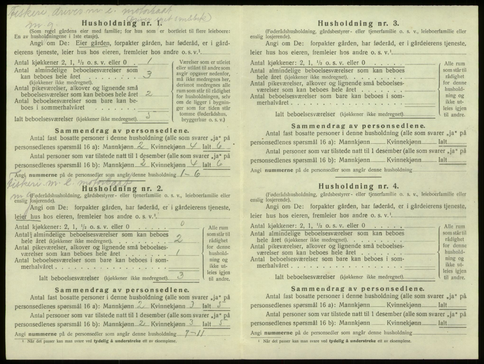 SAB, 1920 census for Selje, 1920, p. 351