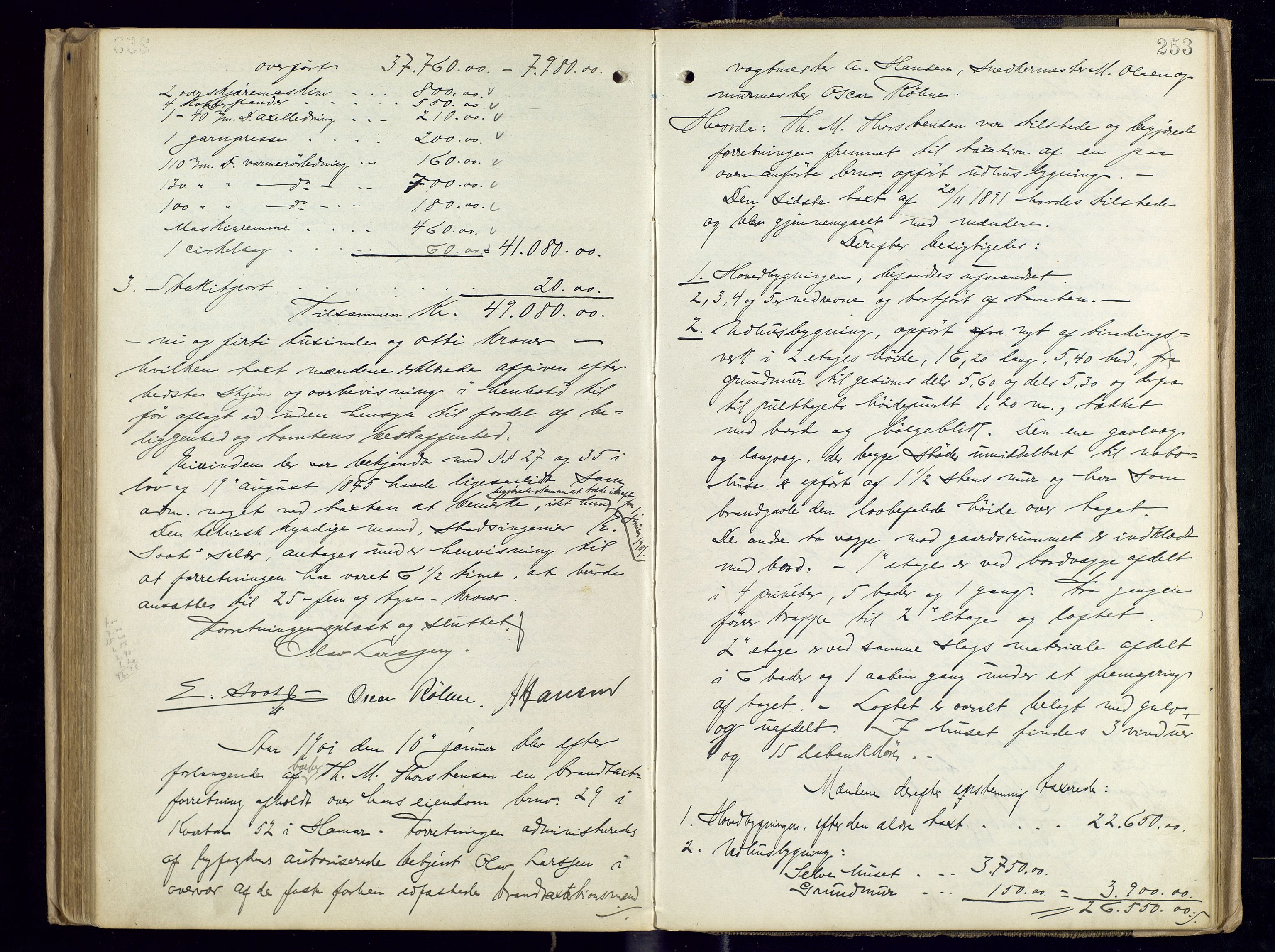 Norges Brannkasse, Hamar, AV/SAH-NBRANH-006/F/Fa/L0004: Branntakstprotokoll, 1897-1901, p. 252b-253a