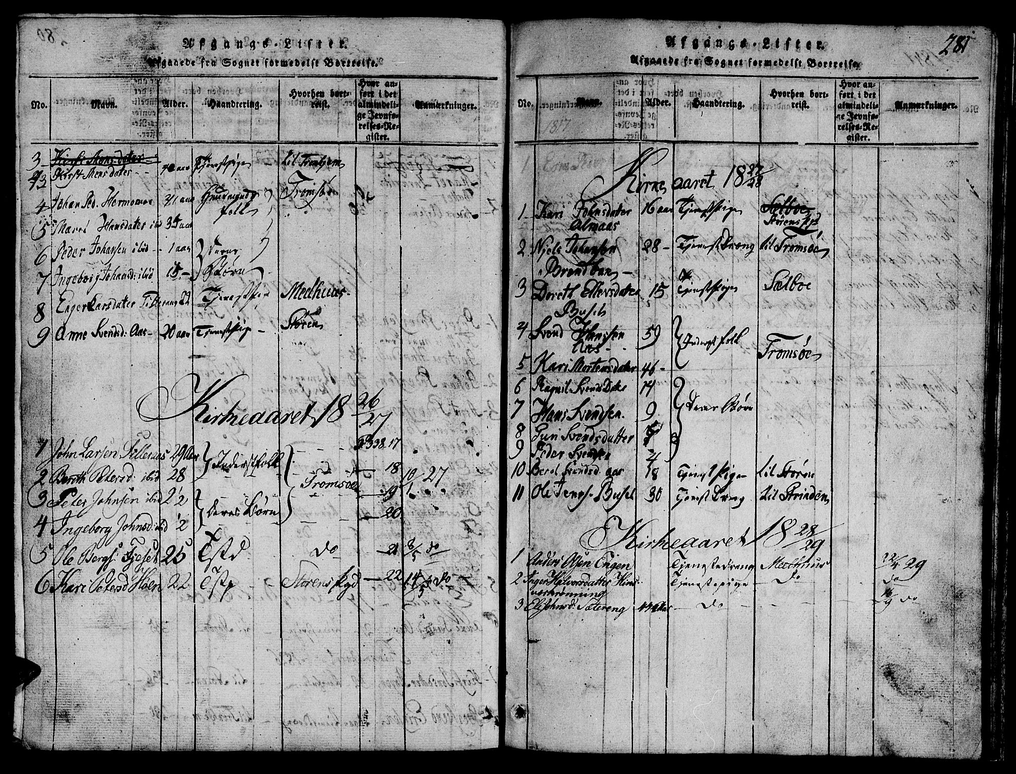 Ministerialprotokoller, klokkerbøker og fødselsregistre - Sør-Trøndelag, SAT/A-1456/688/L1026: Parish register (copy) no. 688C01, 1817-1860, p. 281