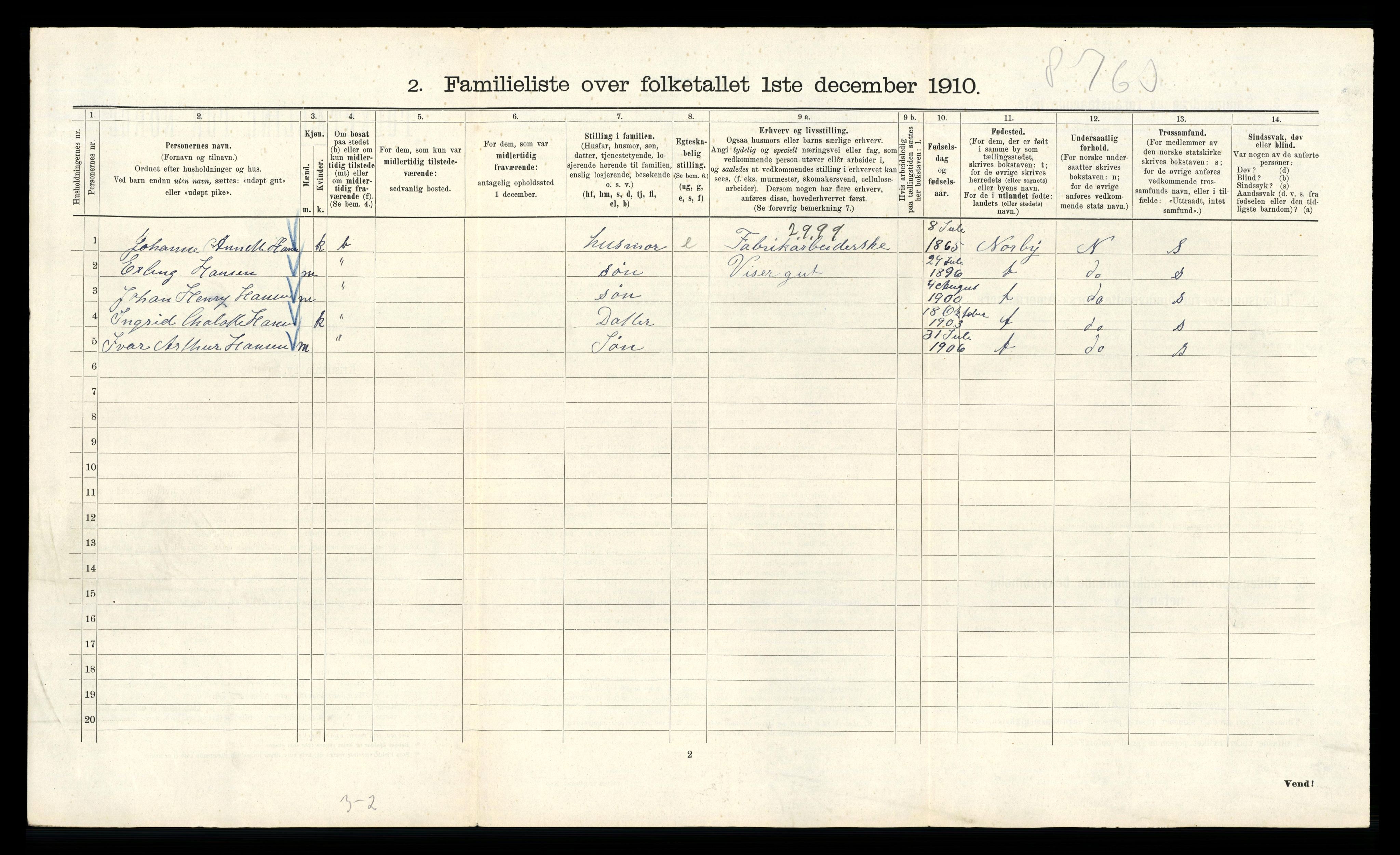 RA, 1910 census for Kristiania, 1910, p. 69380