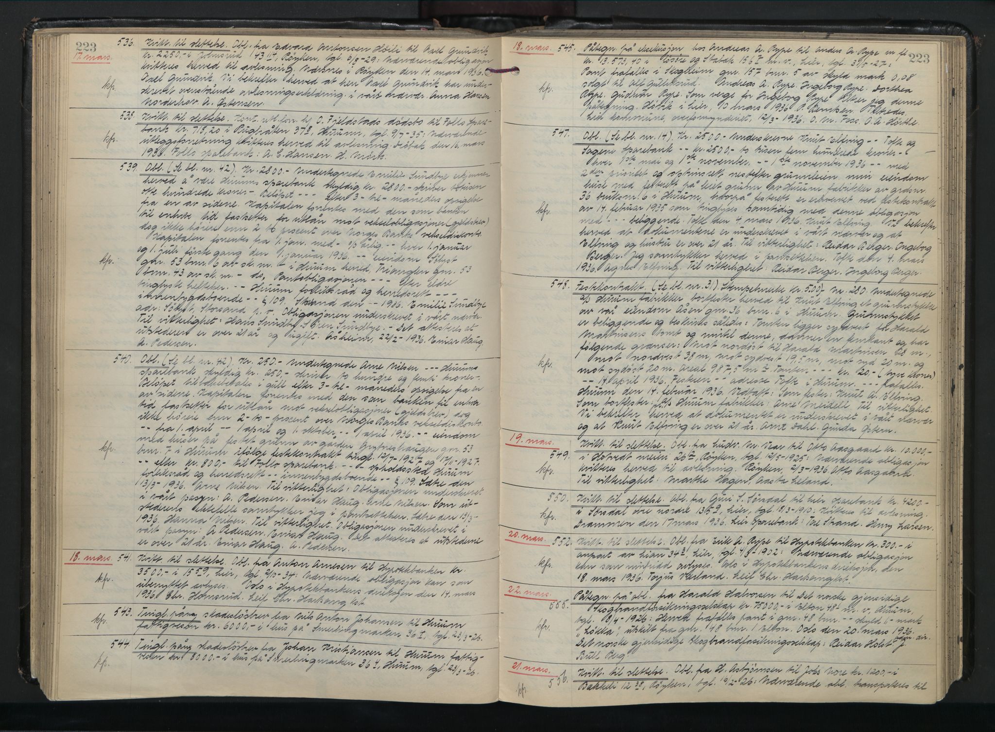 Lier, Røyken og Hurum sorenskriveri, SAKO/A-89/G/Ga/Gab/L0049: Mortgage book no. 49, 1933-1938, Deed date: 17.03.1936
