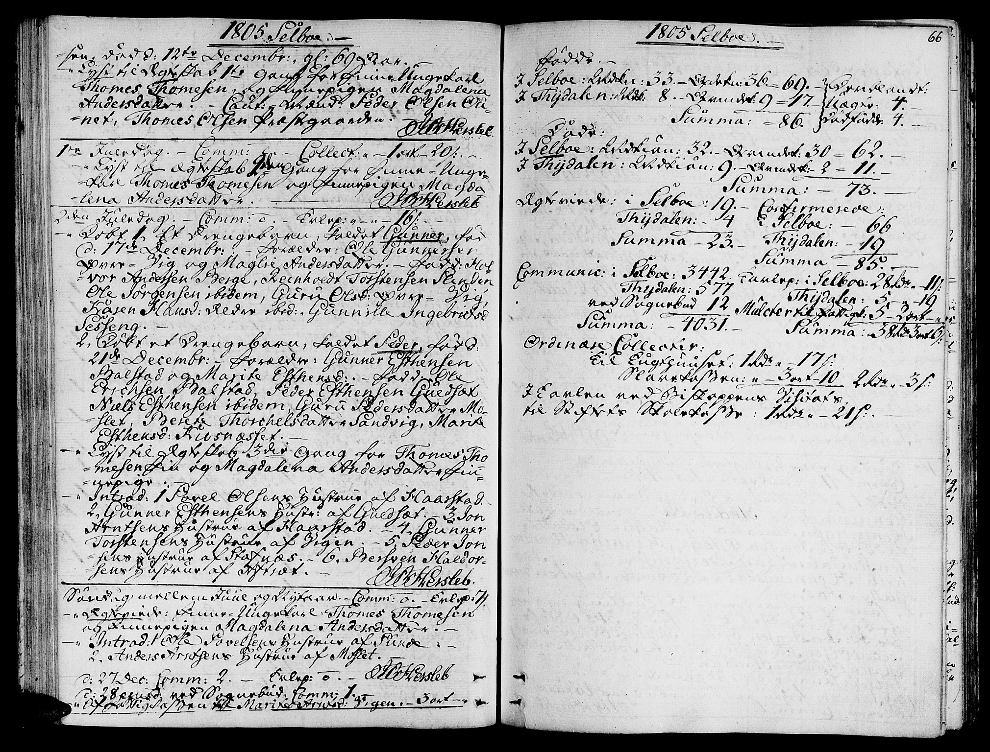 Ministerialprotokoller, klokkerbøker og fødselsregistre - Sør-Trøndelag, SAT/A-1456/695/L1140: Parish register (official) no. 695A03, 1801-1815, p. 66
