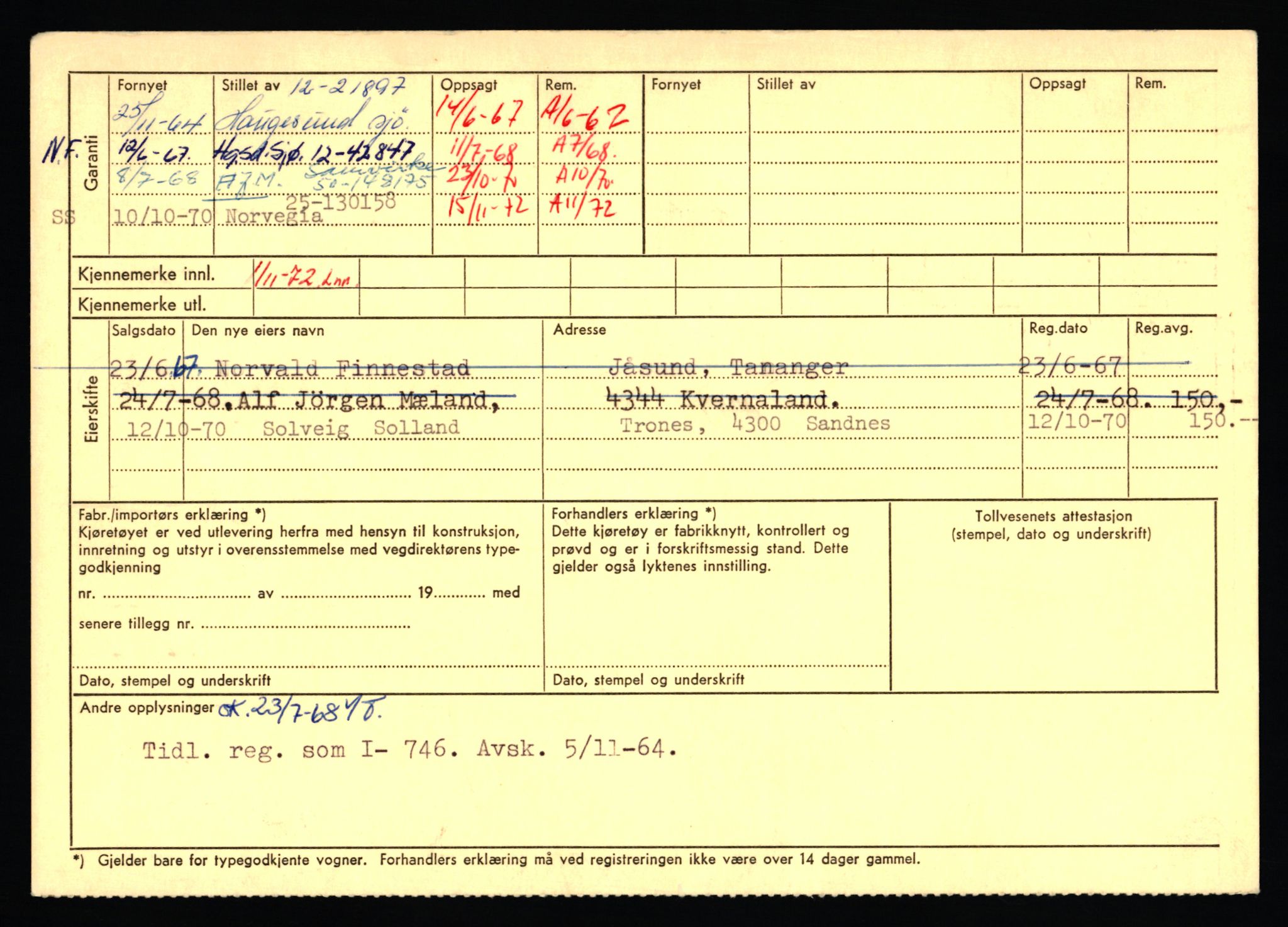 Stavanger trafikkstasjon, AV/SAST-A-101942/0/F/L0069: L-76801 - L-78797, 1930-1971, p. 332