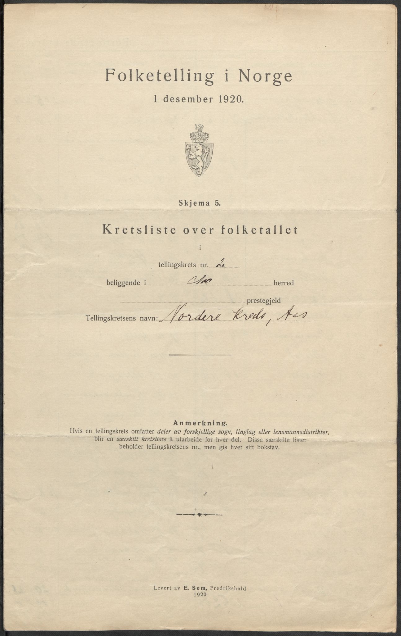 SAO, 1920 census for Ås, 1920, p. 9