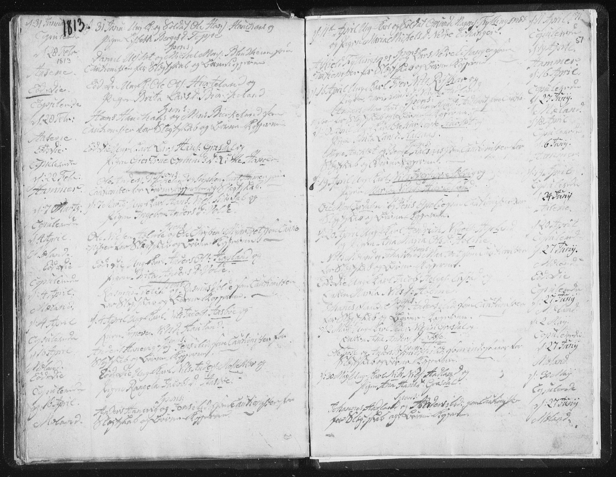 Hamre sokneprestembete, AV/SAB-A-75501/H/Ha/Haa/Haaa/L0009: Parish register (official) no. A 9, 1805-1815, p. 51