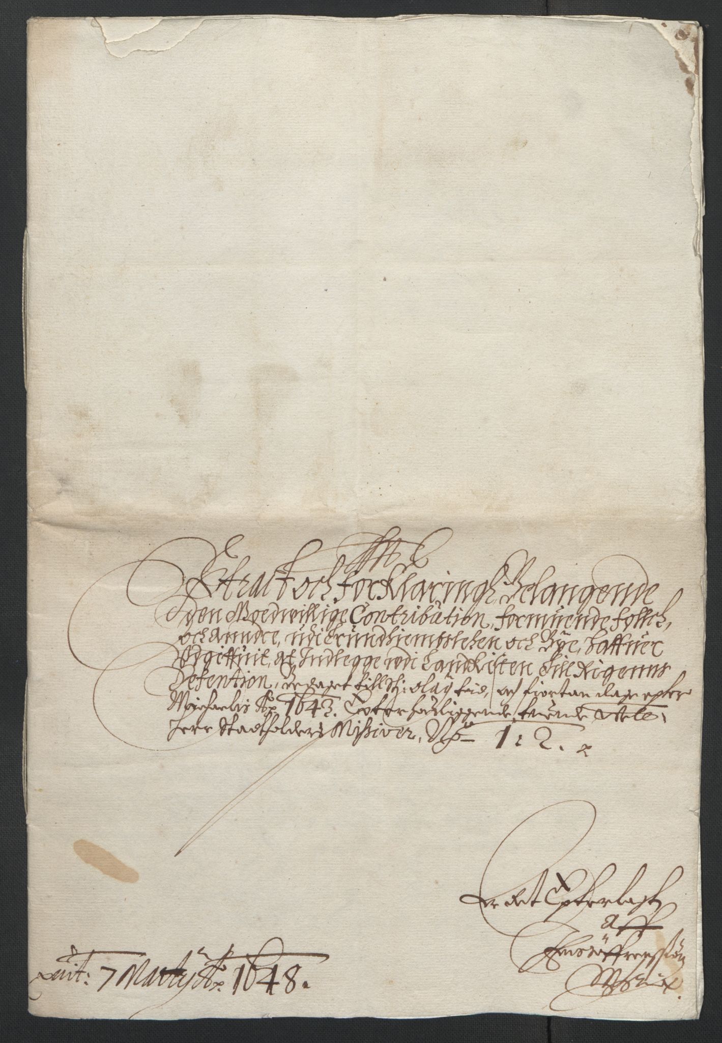 Rentekammeret inntil 1814, Reviderte regnskaper, Lensregnskaper, AV/RA-EA-5023/R/Rb/Rbw/L0080: Trondheim len, 1643-1644