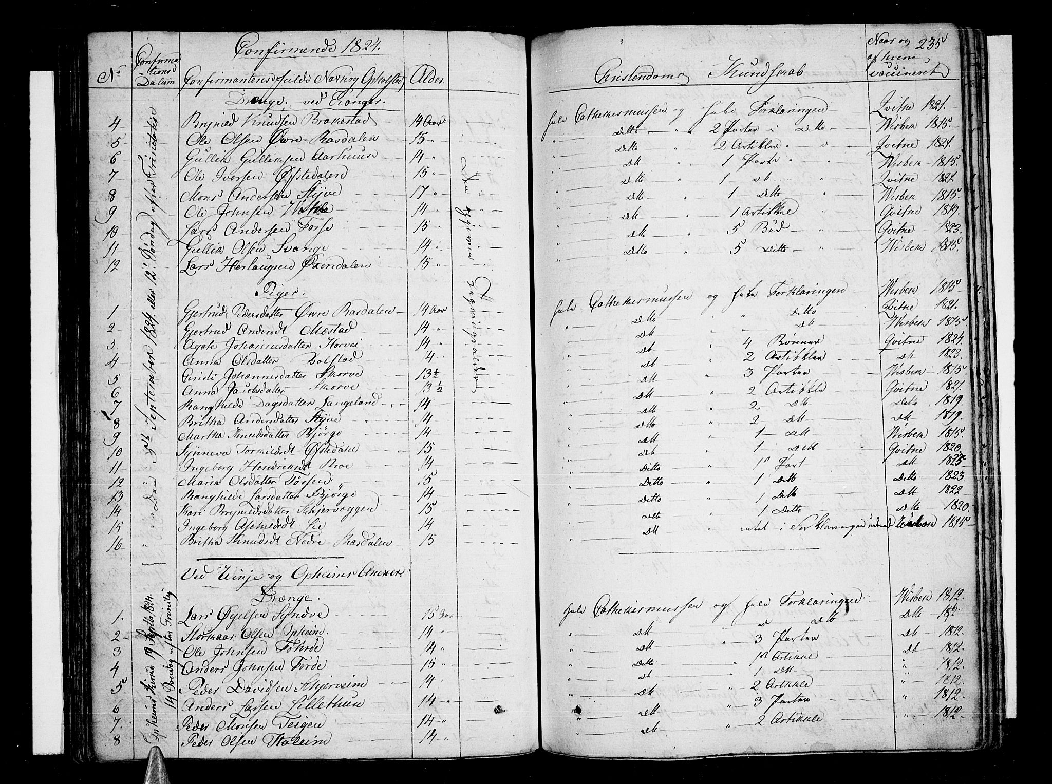 Voss sokneprestembete, AV/SAB-A-79001/H/Haa: Parish register (official) no. A 12, 1823-1837, p. 235