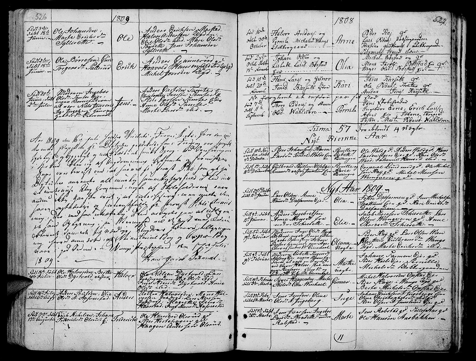 Vang prestekontor, Hedmark, AV/SAH-PREST-008/H/Ha/Haa/L0005: Parish register (official) no. 5, 1732-1809, p. 526-527