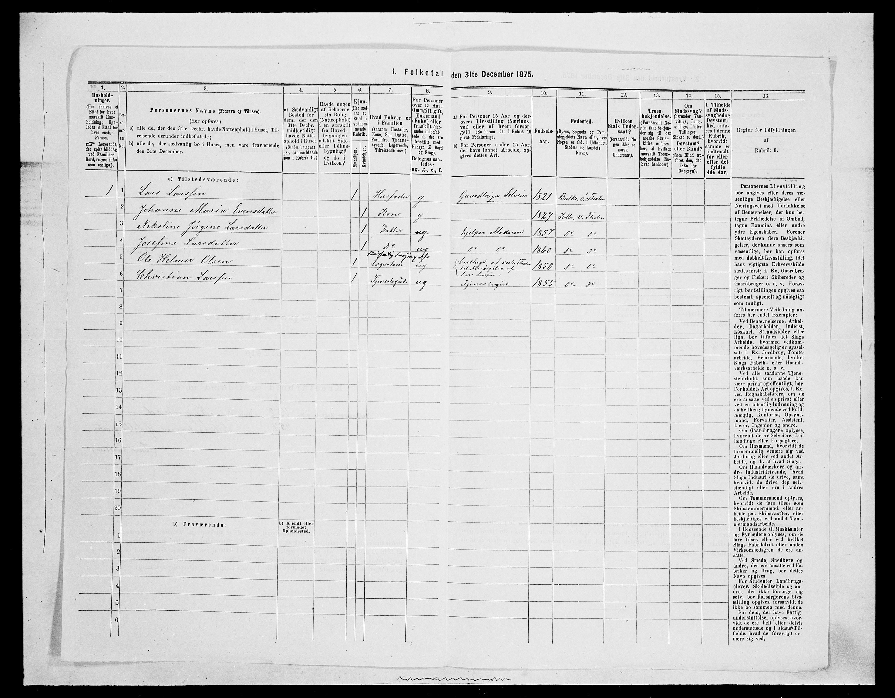 SAH, 1875 census for 0529P Vestre Toten, 1875, p. 1680