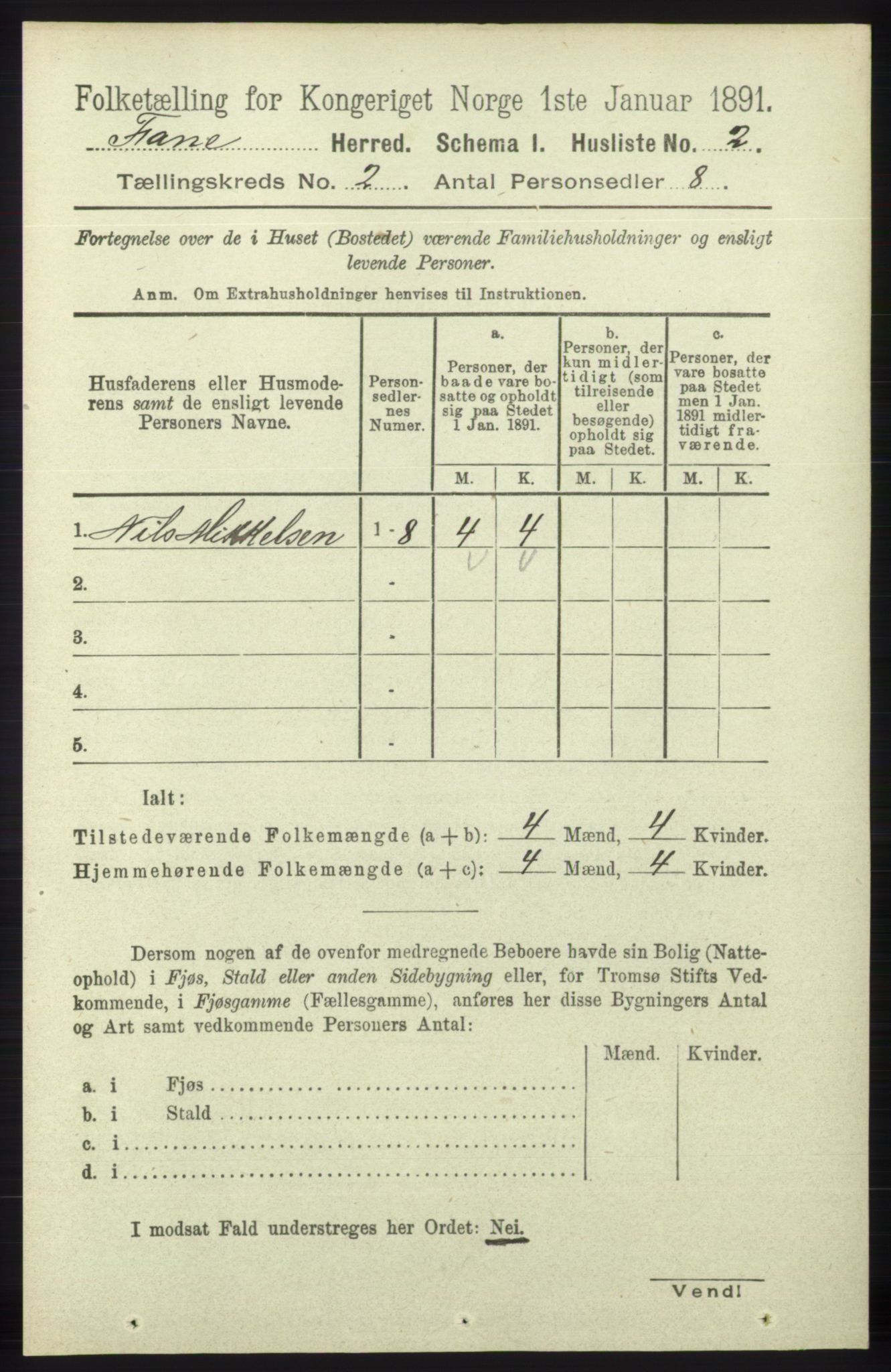 RA, 1891 census for 1249 Fana, 1891, p. 512