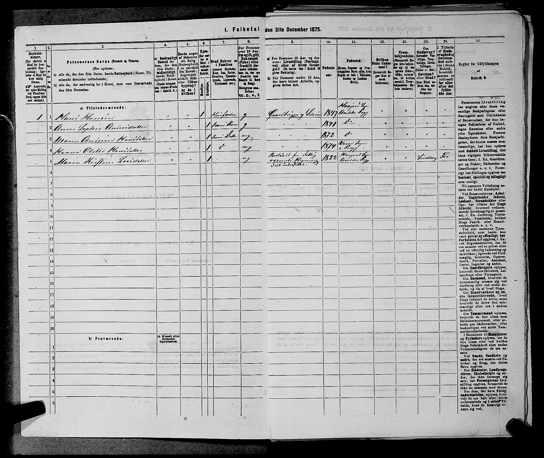 SAKO, 1875 census for 0716P Våle, 1875, p. 670