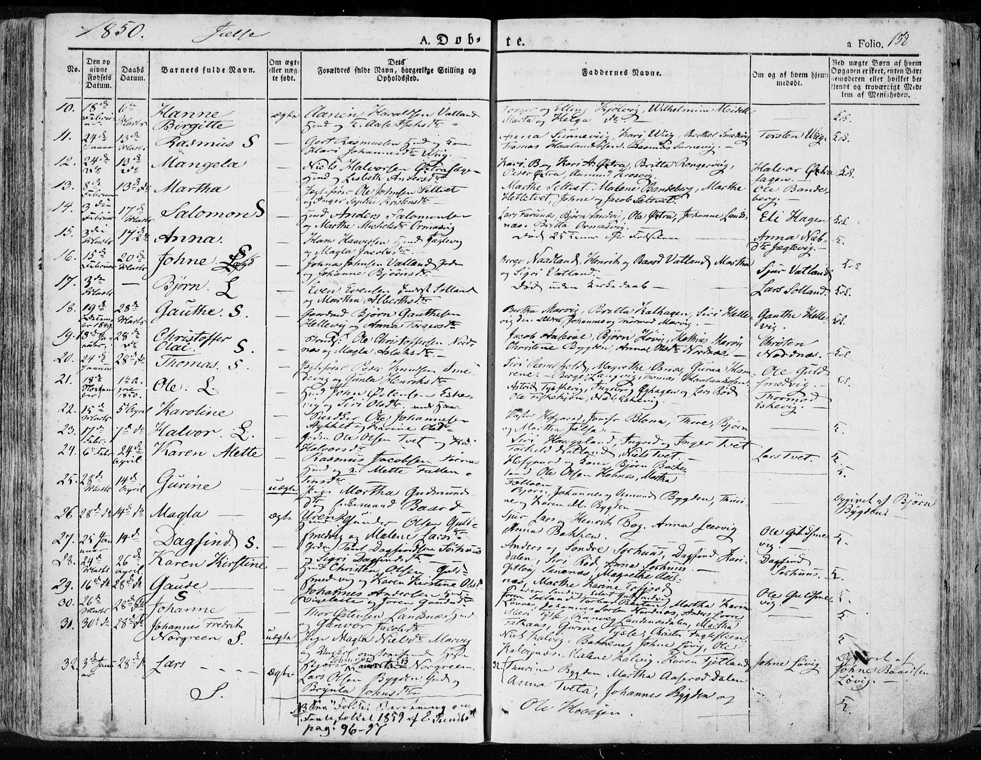 Jelsa sokneprestkontor, SAST/A-101842/01/IV: Parish register (official) no. A 6.1, 1828-1853, p. 158