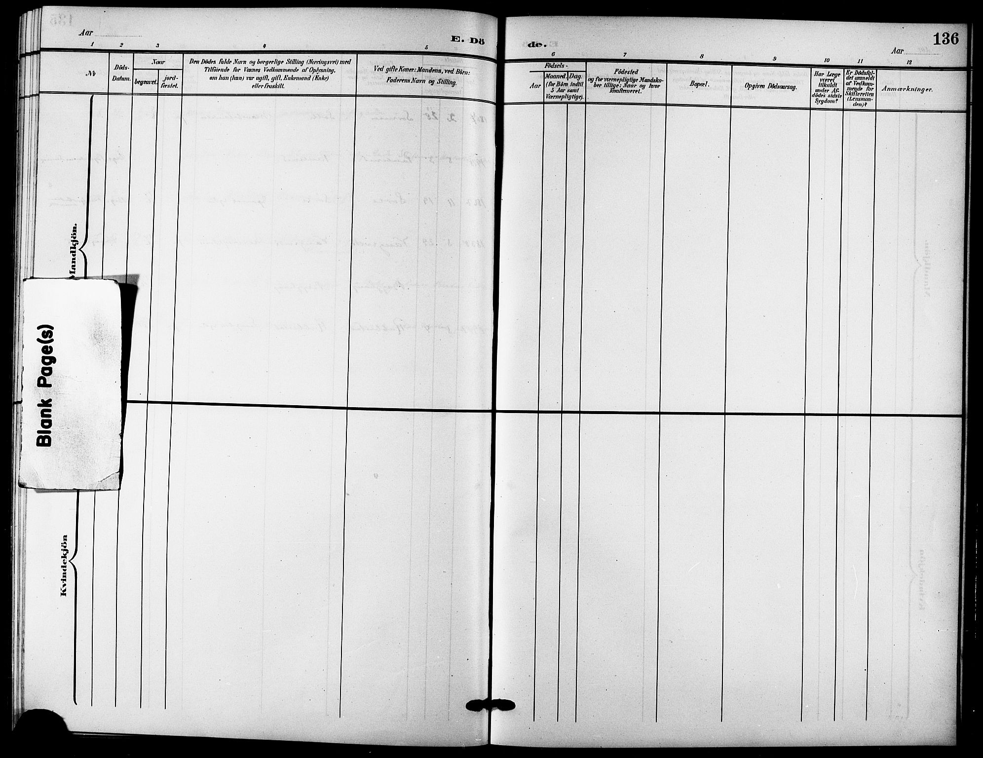 Tranøy sokneprestkontor, AV/SATØ-S-1313/I/Ia/Iab/L0005klokker: Parish register (copy) no. 5, 1902-1919, p. 136