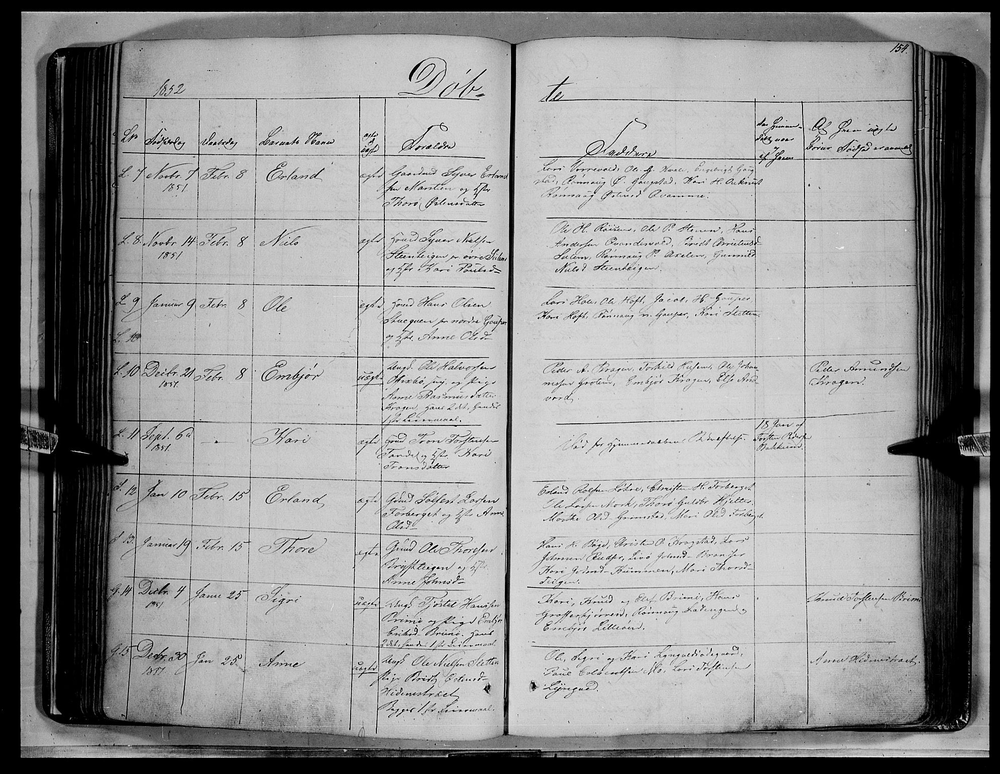 Lom prestekontor, SAH/PREST-070/K/L0006: Parish register (official) no. 6A, 1837-1863, p. 154