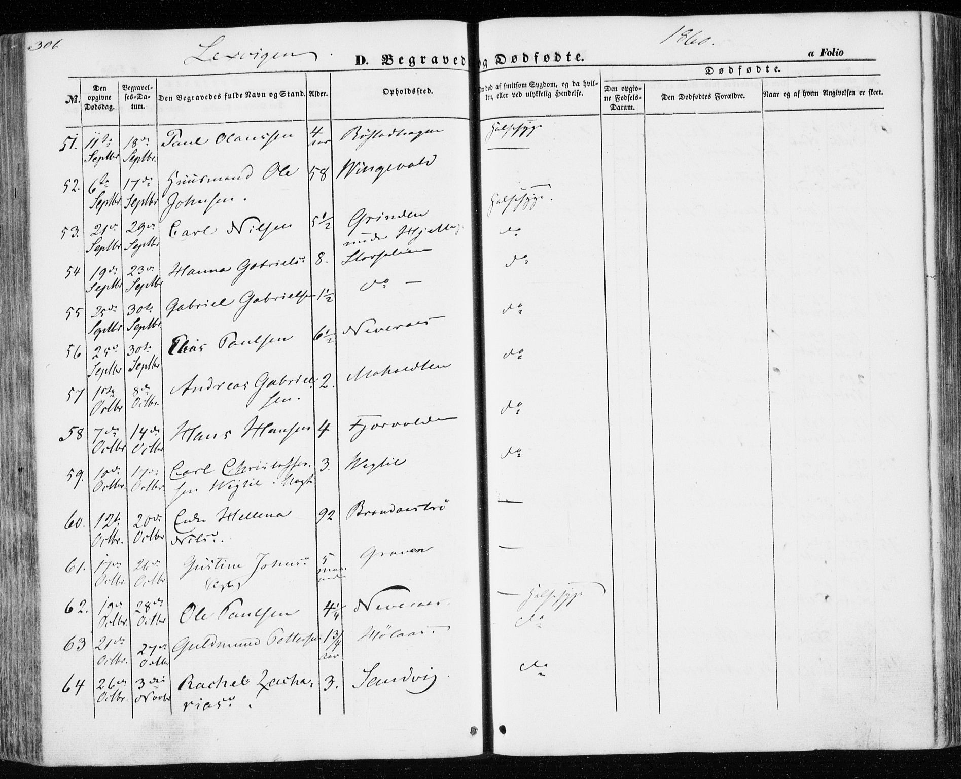 Ministerialprotokoller, klokkerbøker og fødselsregistre - Nord-Trøndelag, SAT/A-1458/701/L0008: Parish register (official) no. 701A08 /1, 1854-1863, p. 306
