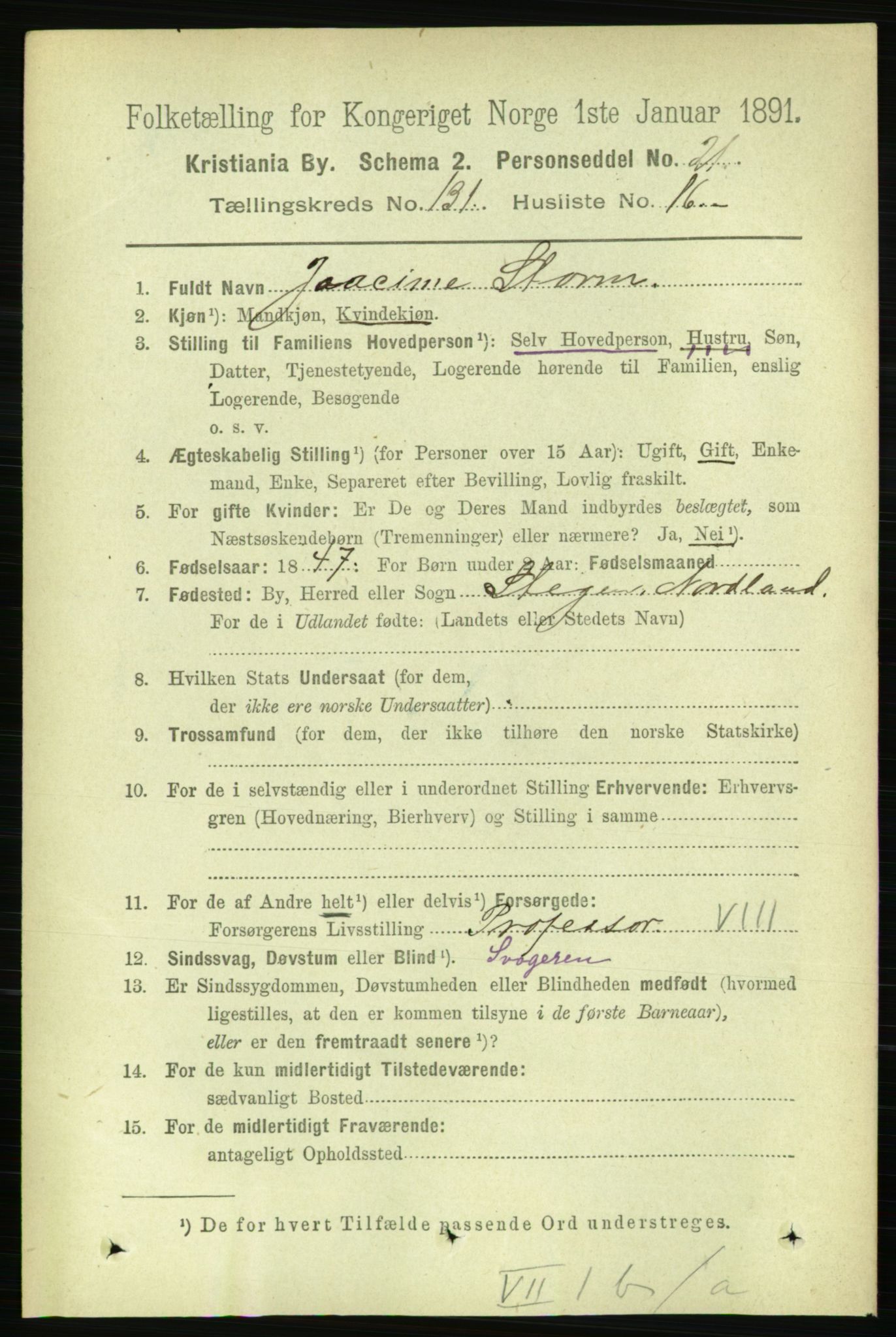 RA, 1891 census for 0301 Kristiania, 1891, p. 71161