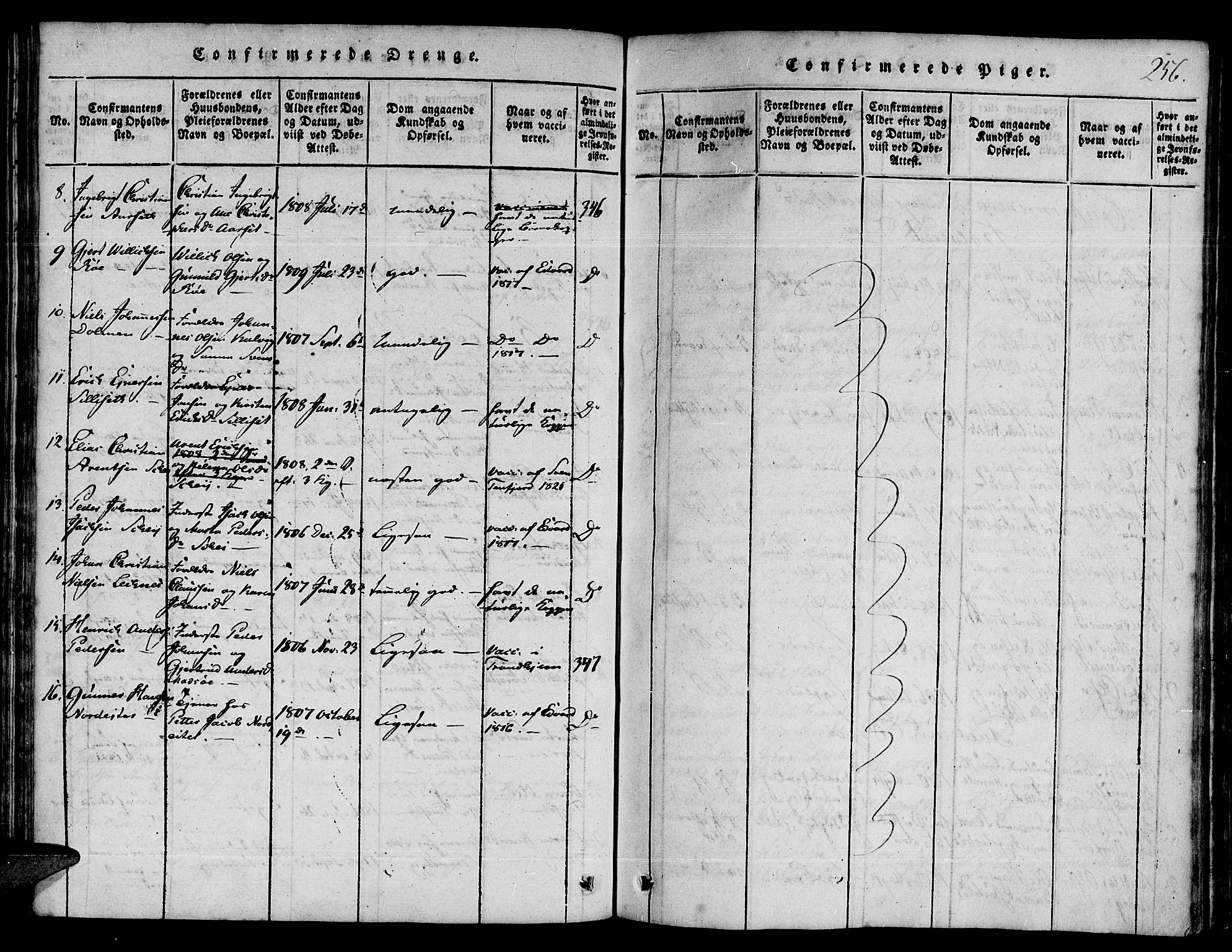 Ministerialprotokoller, klokkerbøker og fødselsregistre - Nord-Trøndelag, SAT/A-1458/780/L0636: Parish register (official) no. 780A03 /1, 1815-1830, p. 256