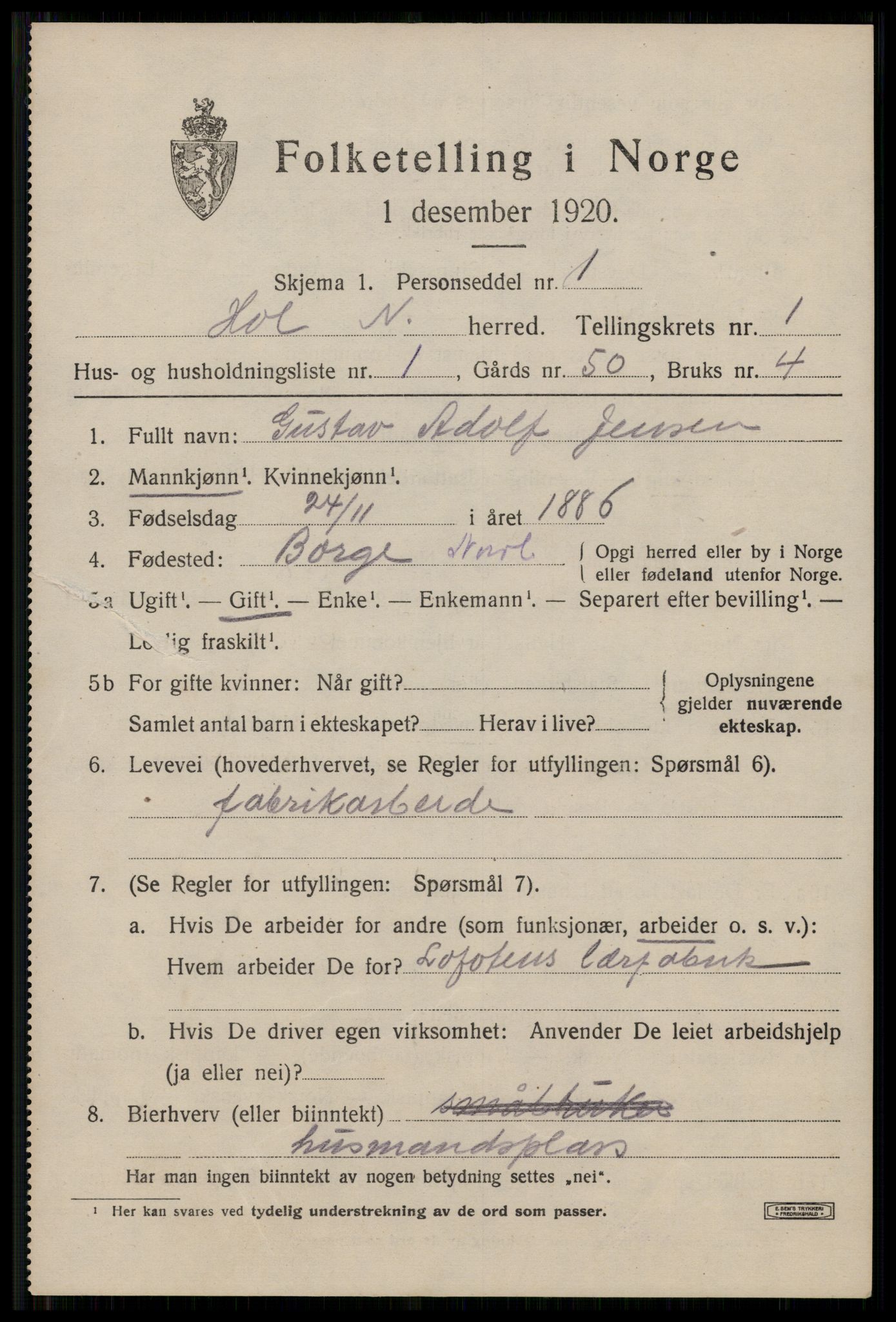 SAT, 1920 census for Hol, 1920, p. 789