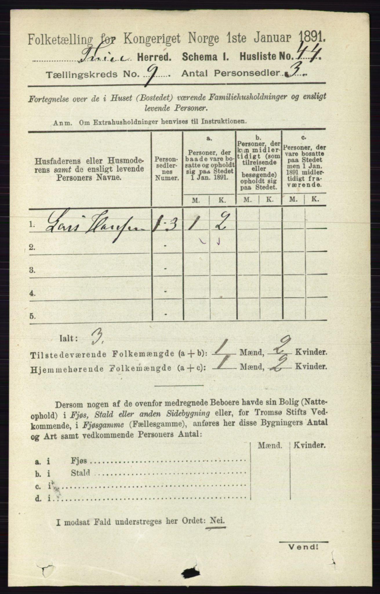 RA, 1891 census for 0130 Tune, 1891, p. 6185