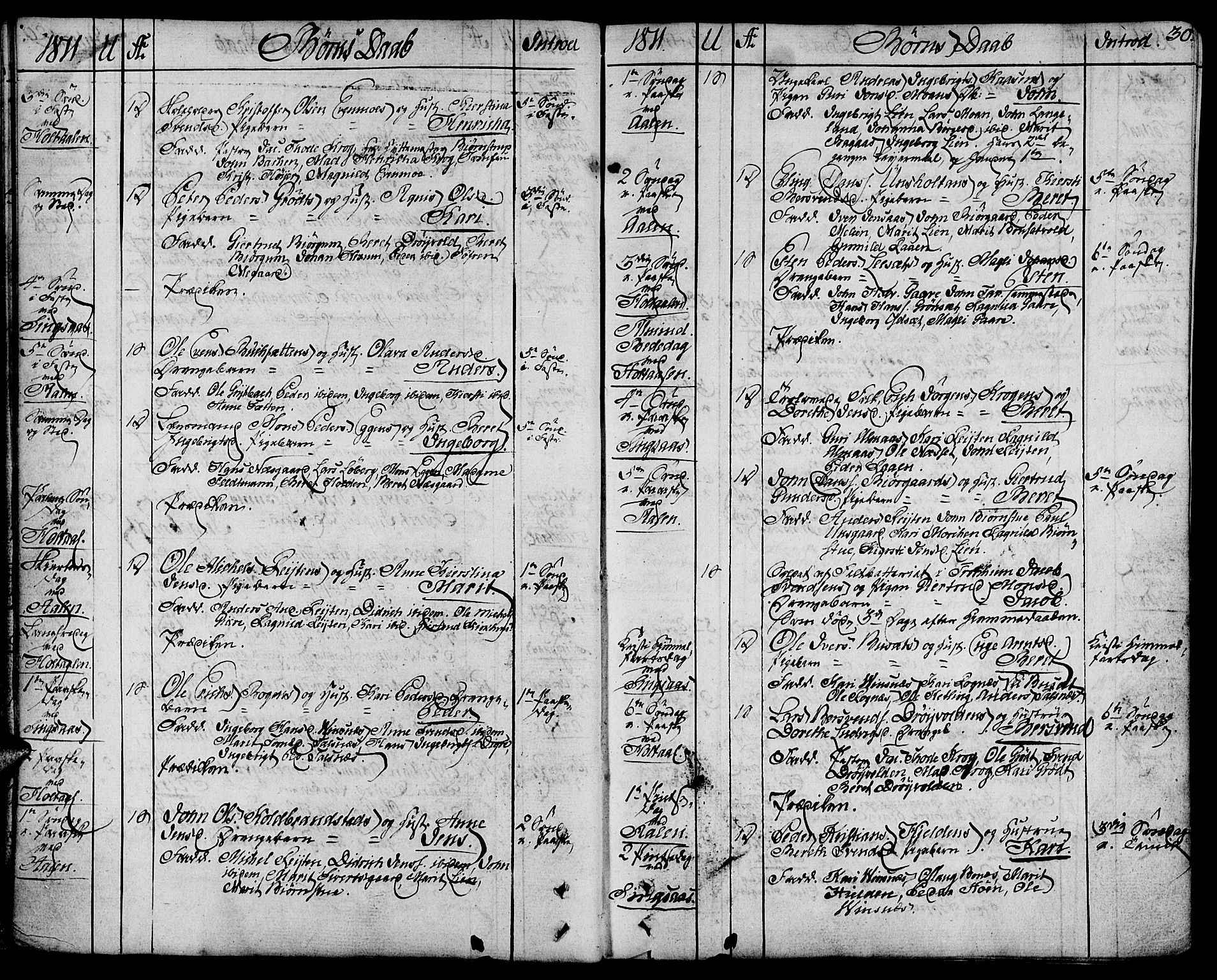 Ministerialprotokoller, klokkerbøker og fødselsregistre - Sør-Trøndelag, SAT/A-1456/685/L0953: Parish register (official) no. 685A02, 1805-1816, p. 30