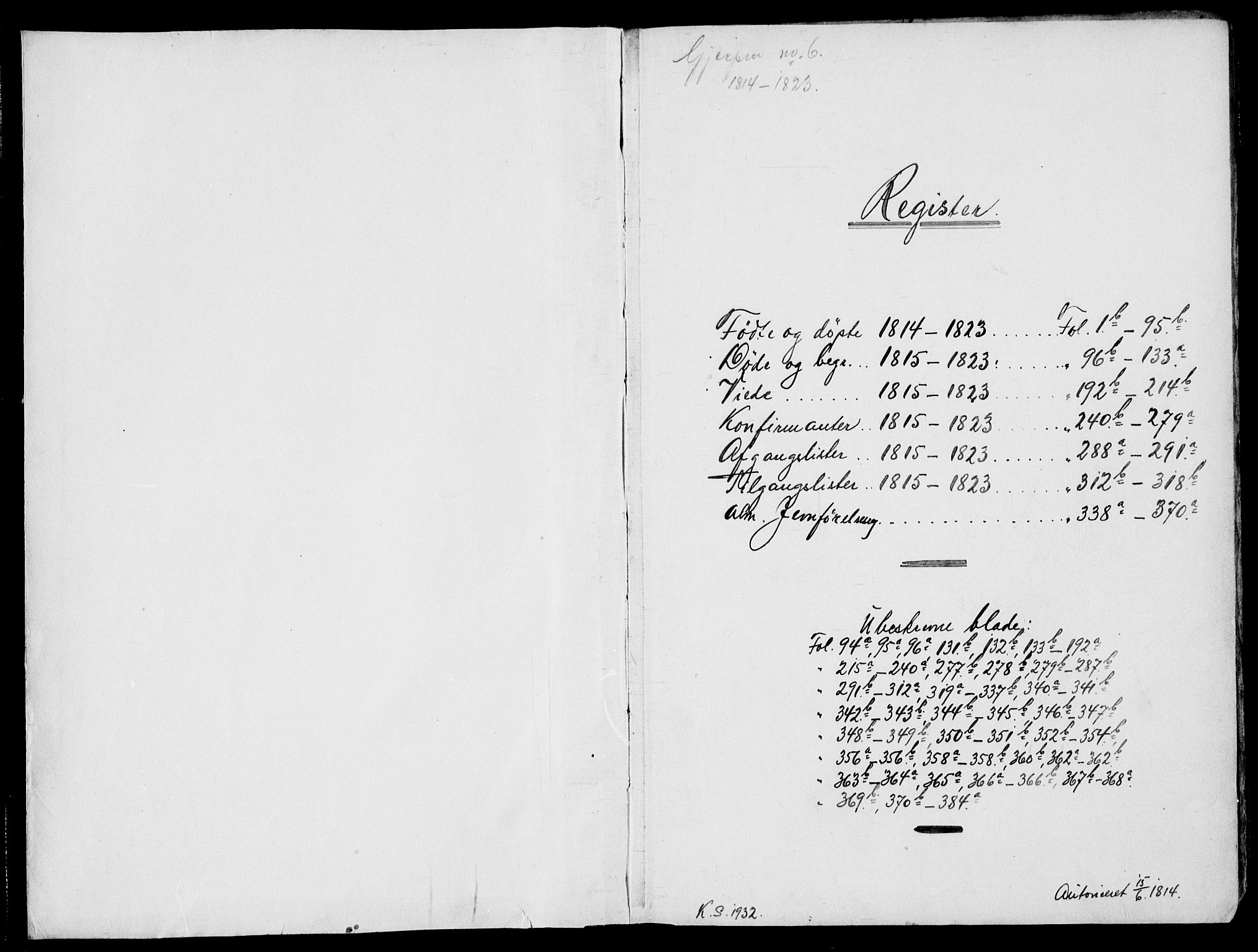 Gjerpen kirkebøker, SAKO/A-265/F/Fa/L0004: Parish register (official) no. I 4, 1814-1823