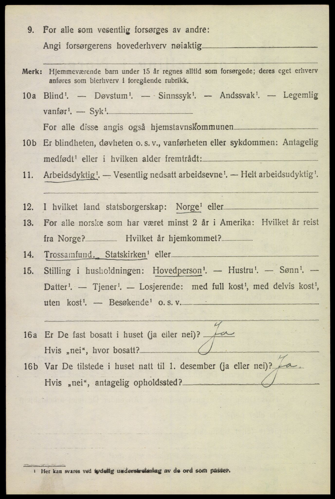 SAH, 1920 census for Fåberg, 1920, p. 11851