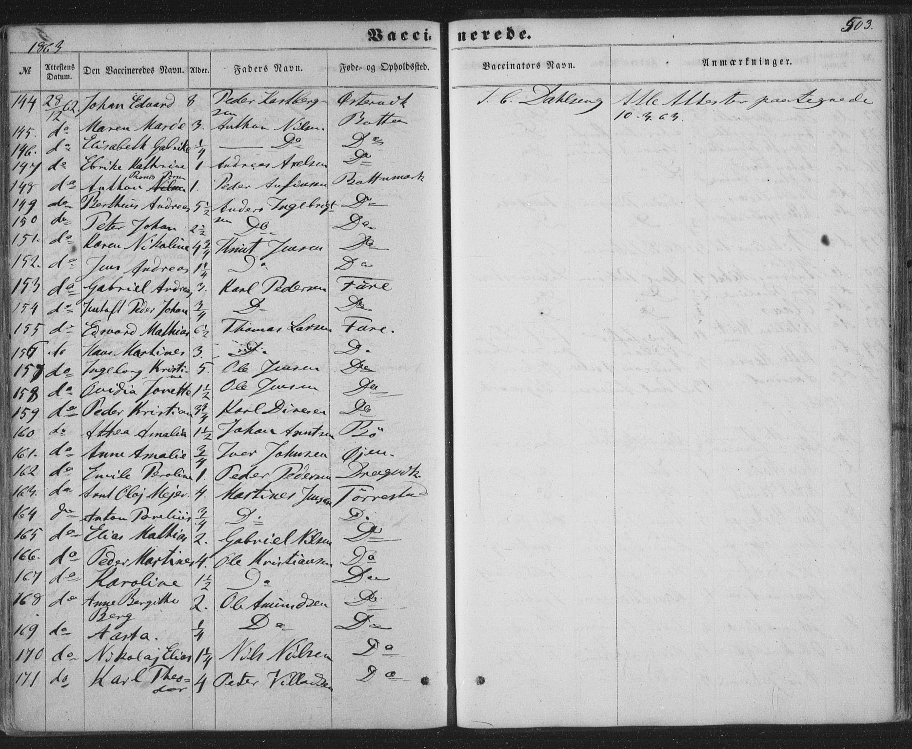 Ministerialprotokoller, klokkerbøker og fødselsregistre - Nordland, AV/SAT-A-1459/863/L0896: Parish register (official) no. 863A08, 1861-1871, p. 503