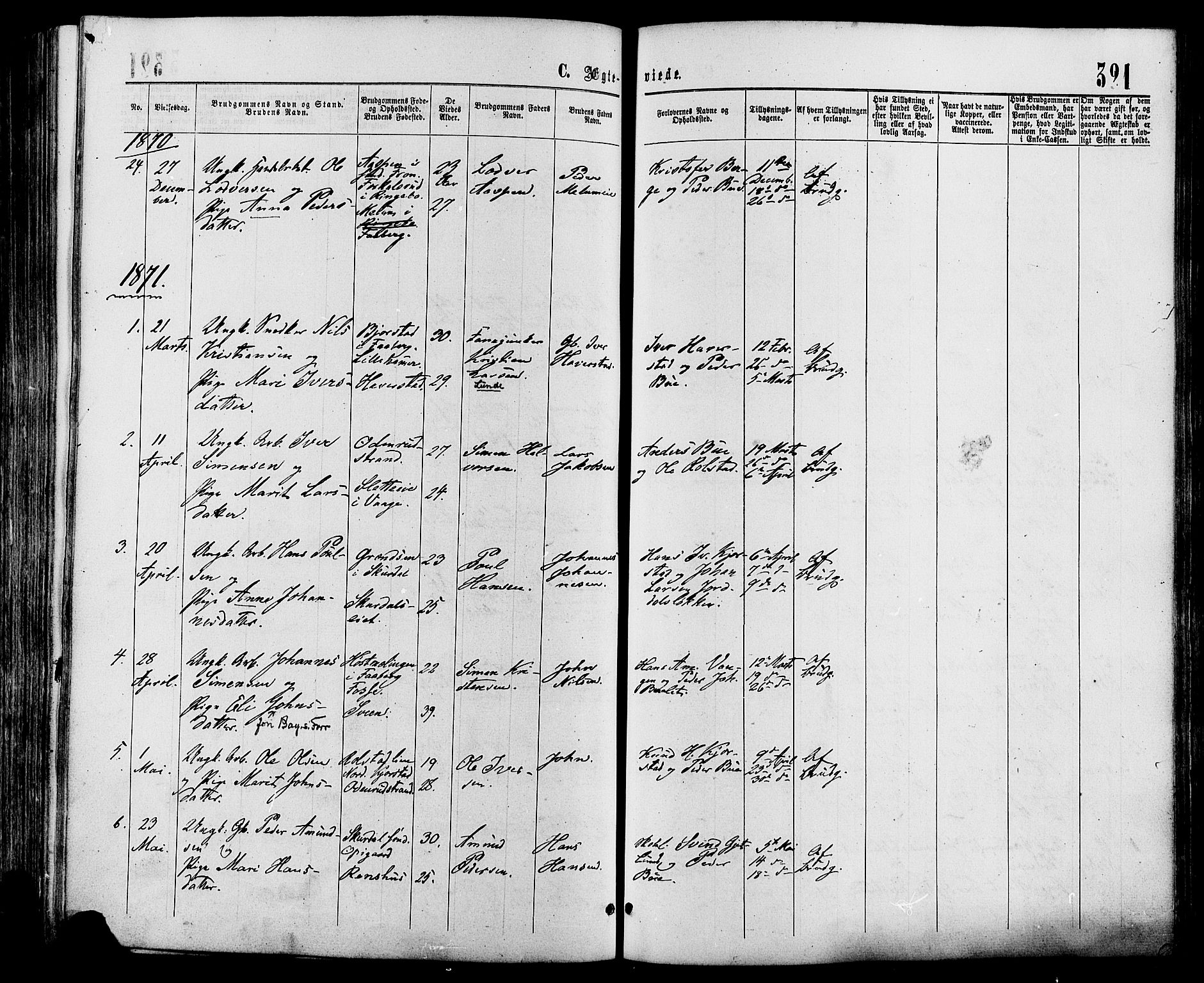 Sør-Fron prestekontor, SAH/PREST-010/H/Ha/Haa/L0002: Parish register (official) no. 2, 1864-1880, p. 321