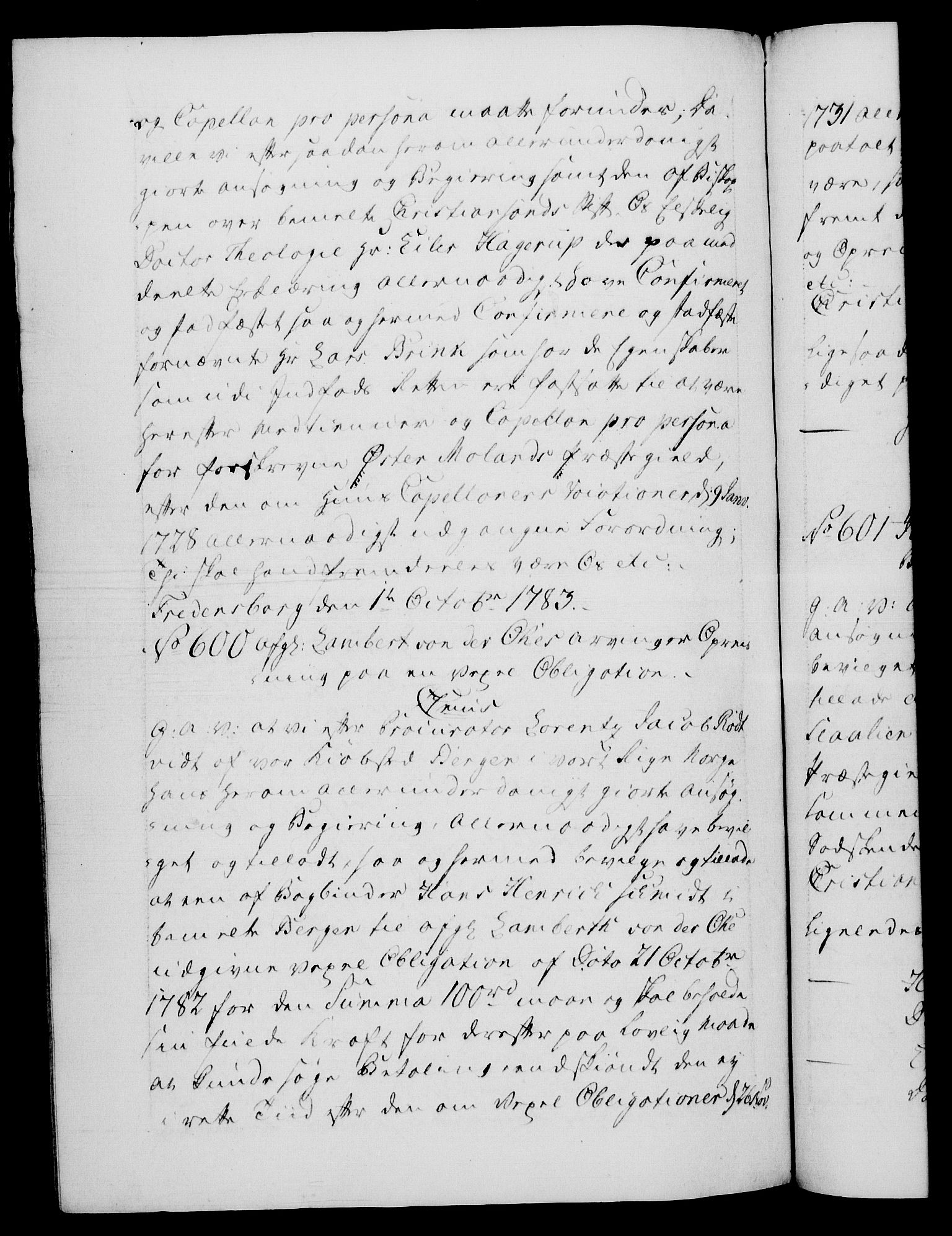 Danske Kanselli 1572-1799, AV/RA-EA-3023/F/Fc/Fca/Fcaa/L0049: Norske registre, 1782-1783, p. 701b