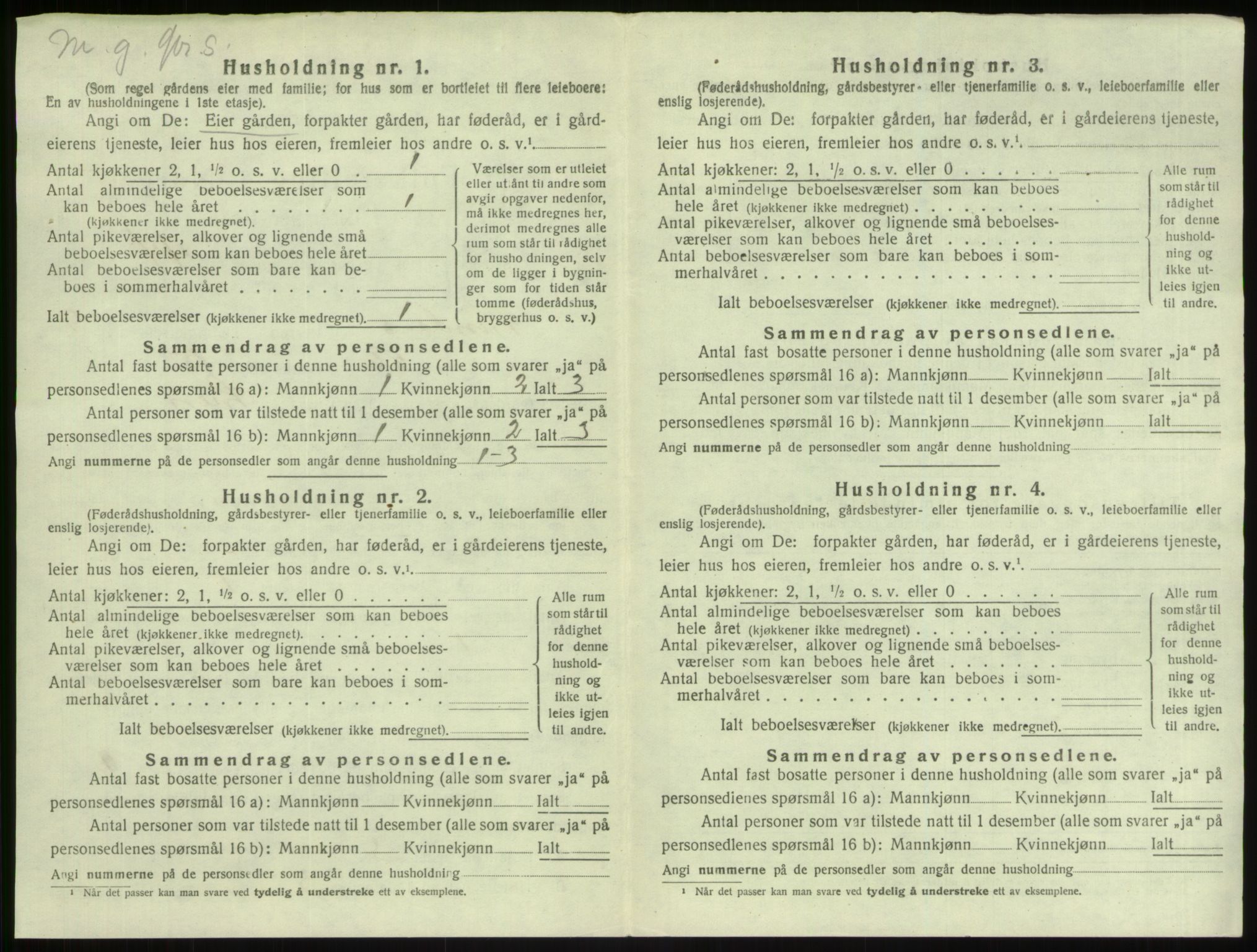 SAB, 1920 census for Lindås, 1920, p. 674