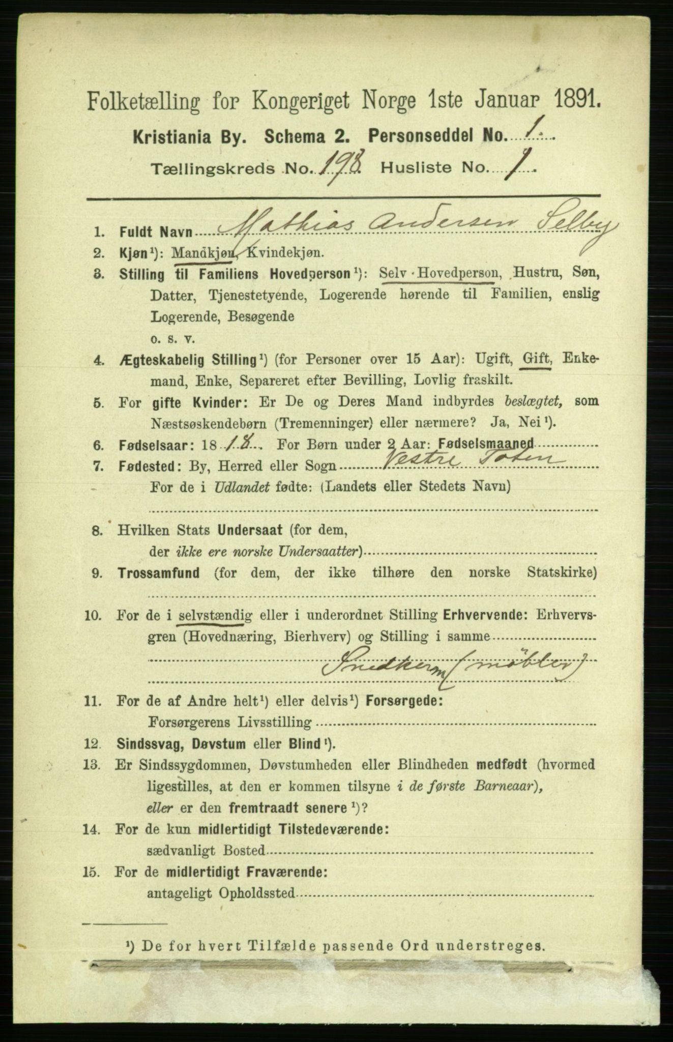 RA, 1891 census for 0301 Kristiania, 1891, p. 119281