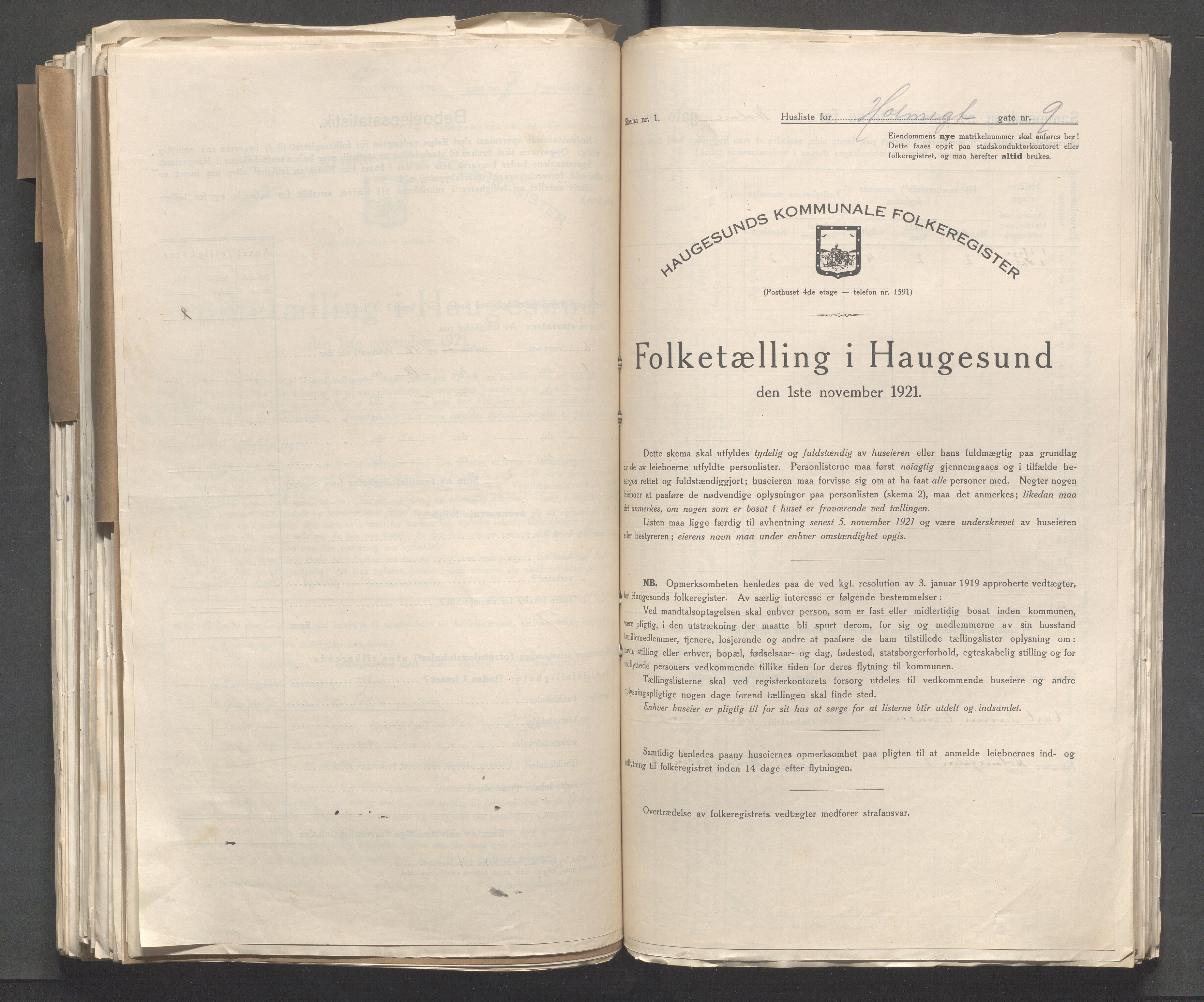 IKAR, Local census 1.11.1921 for Haugesund, 1921, p. 6124