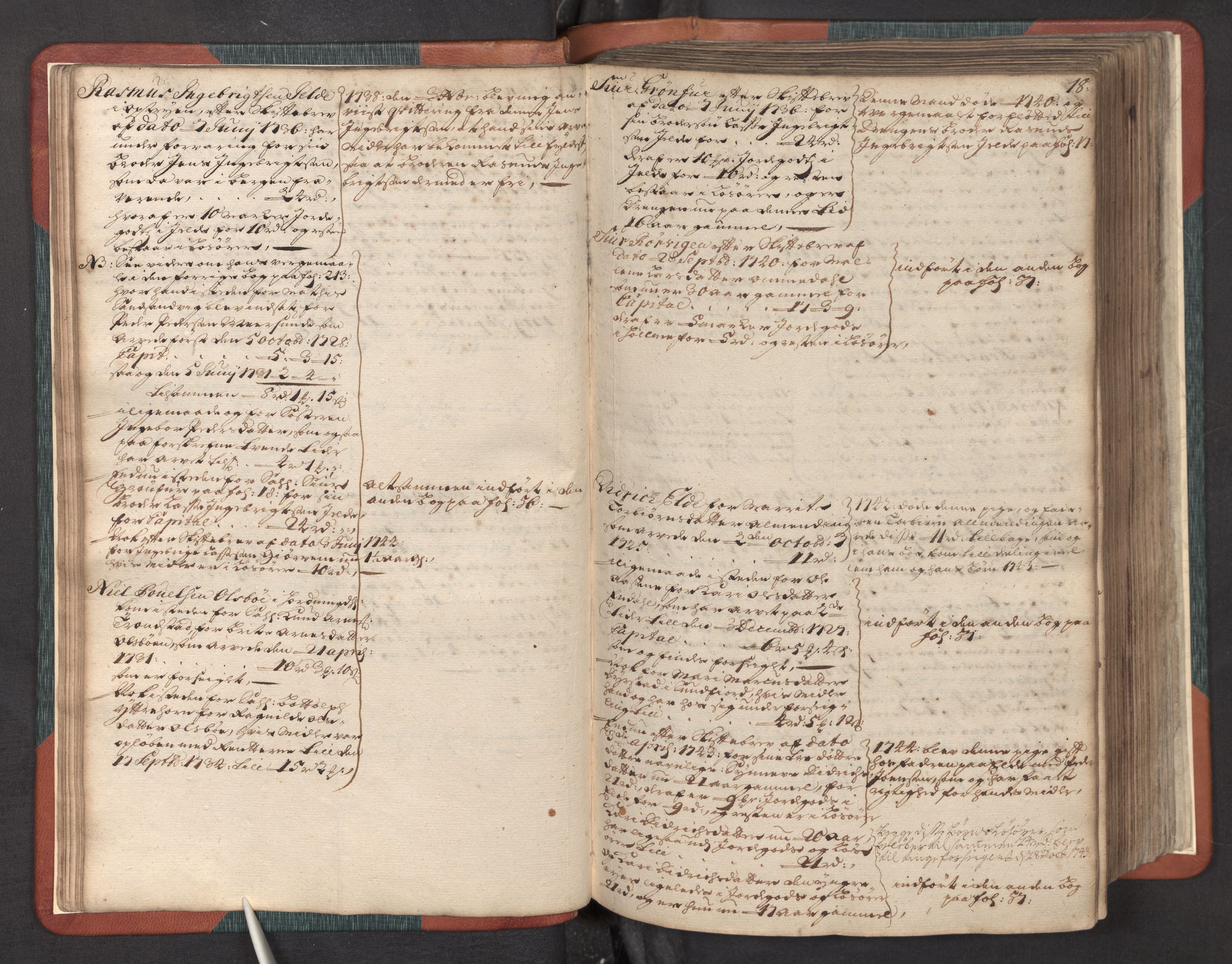 Nordfjord sorenskriveri, AV/SAB-A-2801/1/05/05a/L0002: Overformyndarprotokollar, 1736-1744