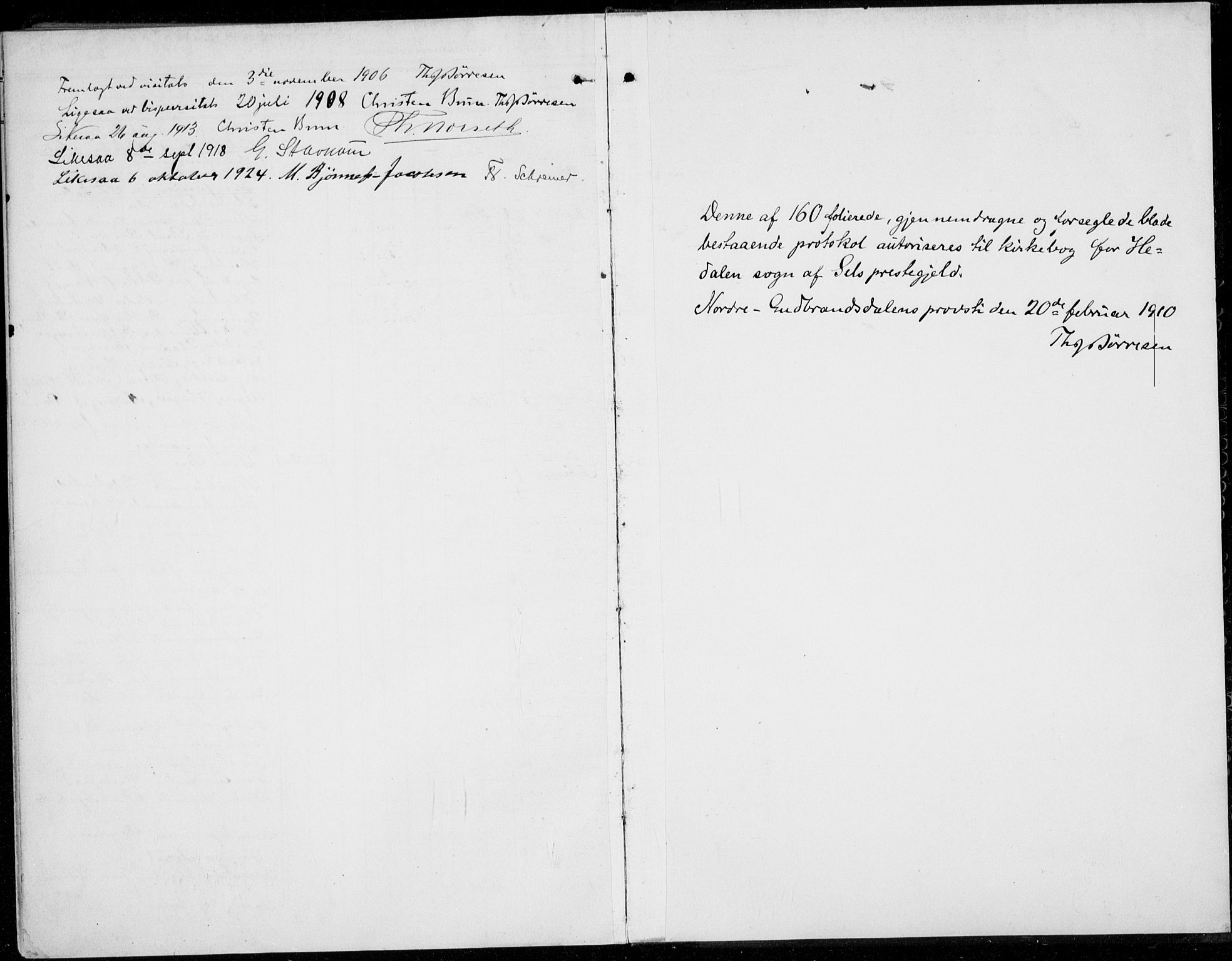 Sel prestekontor, AV/SAH-PREST-074/H/Ha/Haa/L0001: Parish register (official) no. 1, 1905-1922