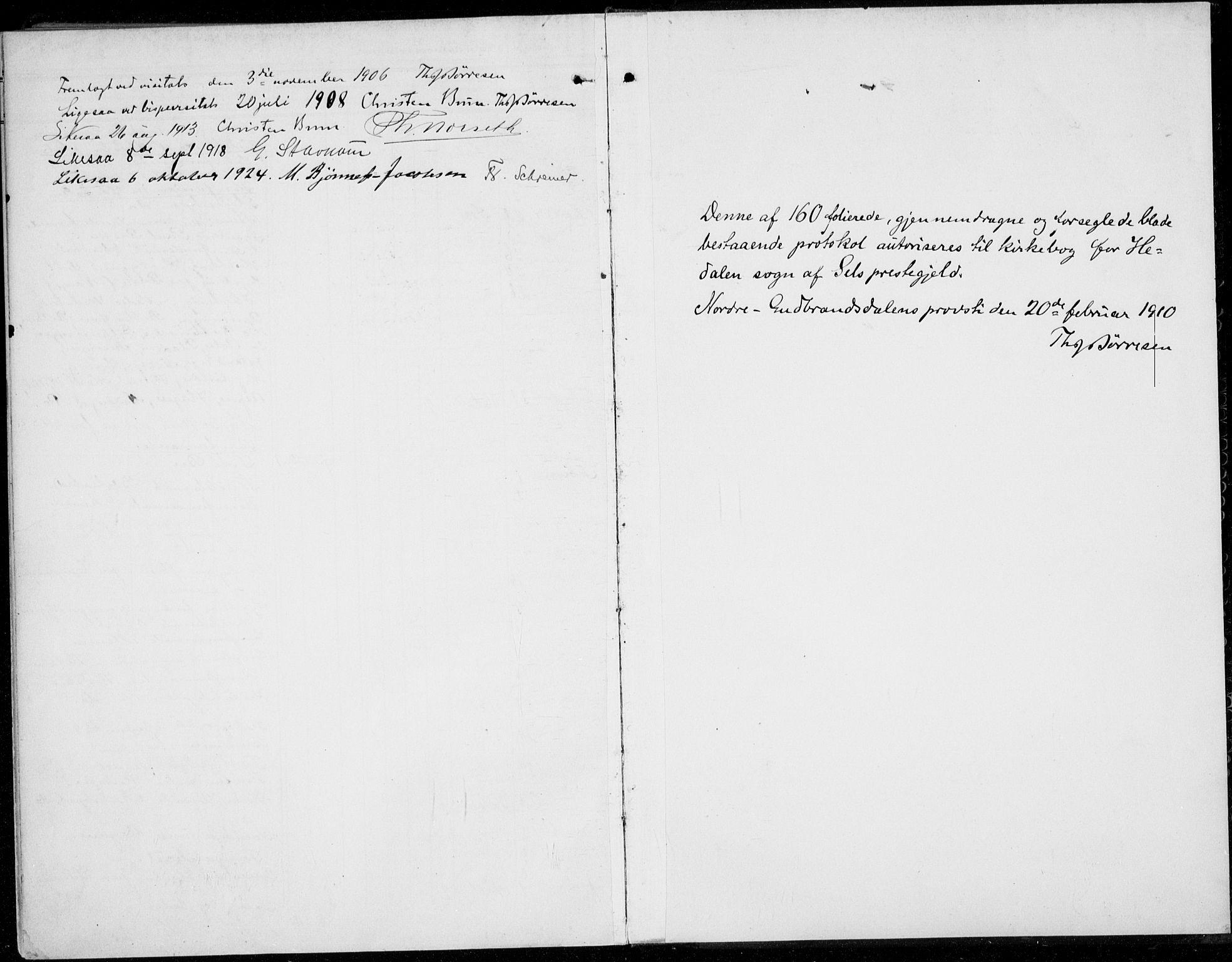 Sel prestekontor, SAH/PREST-074/H/Ha/Haa/L0001: Parish register (official) no. 1, 1905-1922