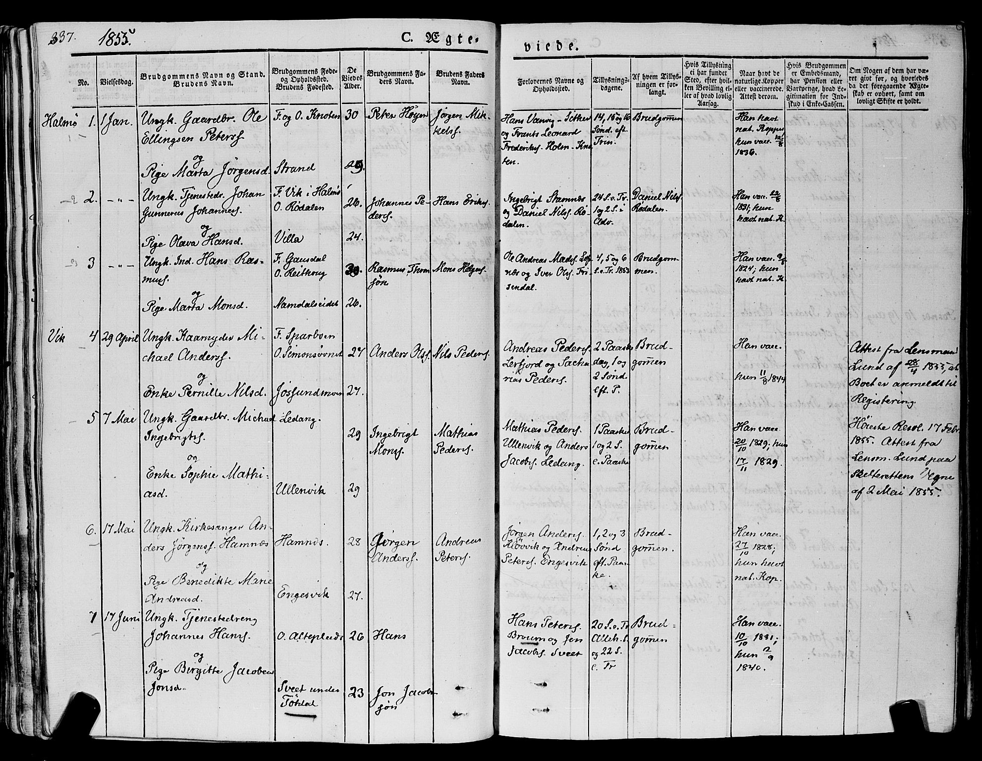 Ministerialprotokoller, klokkerbøker og fødselsregistre - Nord-Trøndelag, SAT/A-1458/773/L0614: Parish register (official) no. 773A05, 1831-1856, p. 337