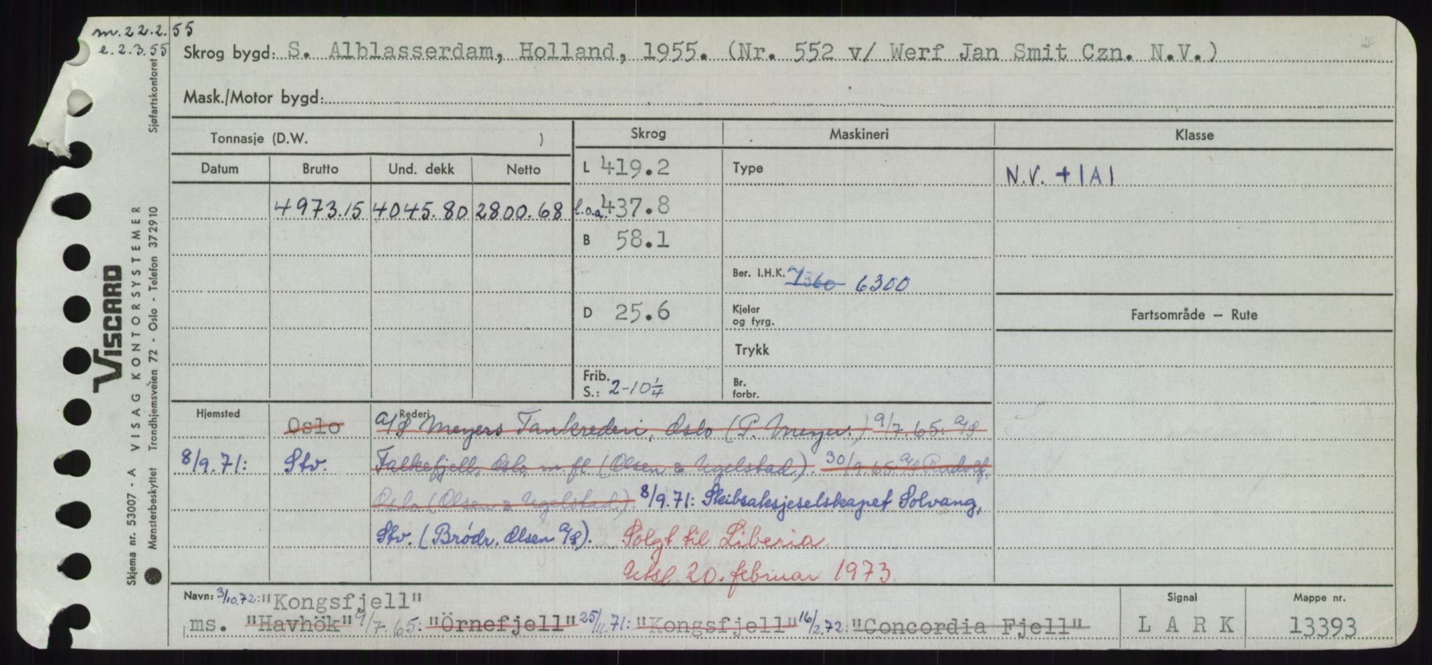 Sjøfartsdirektoratet med forløpere, Skipsmålingen, RA/S-1627/H/Hd/L0020: Fartøy, K-Kon, p. 535