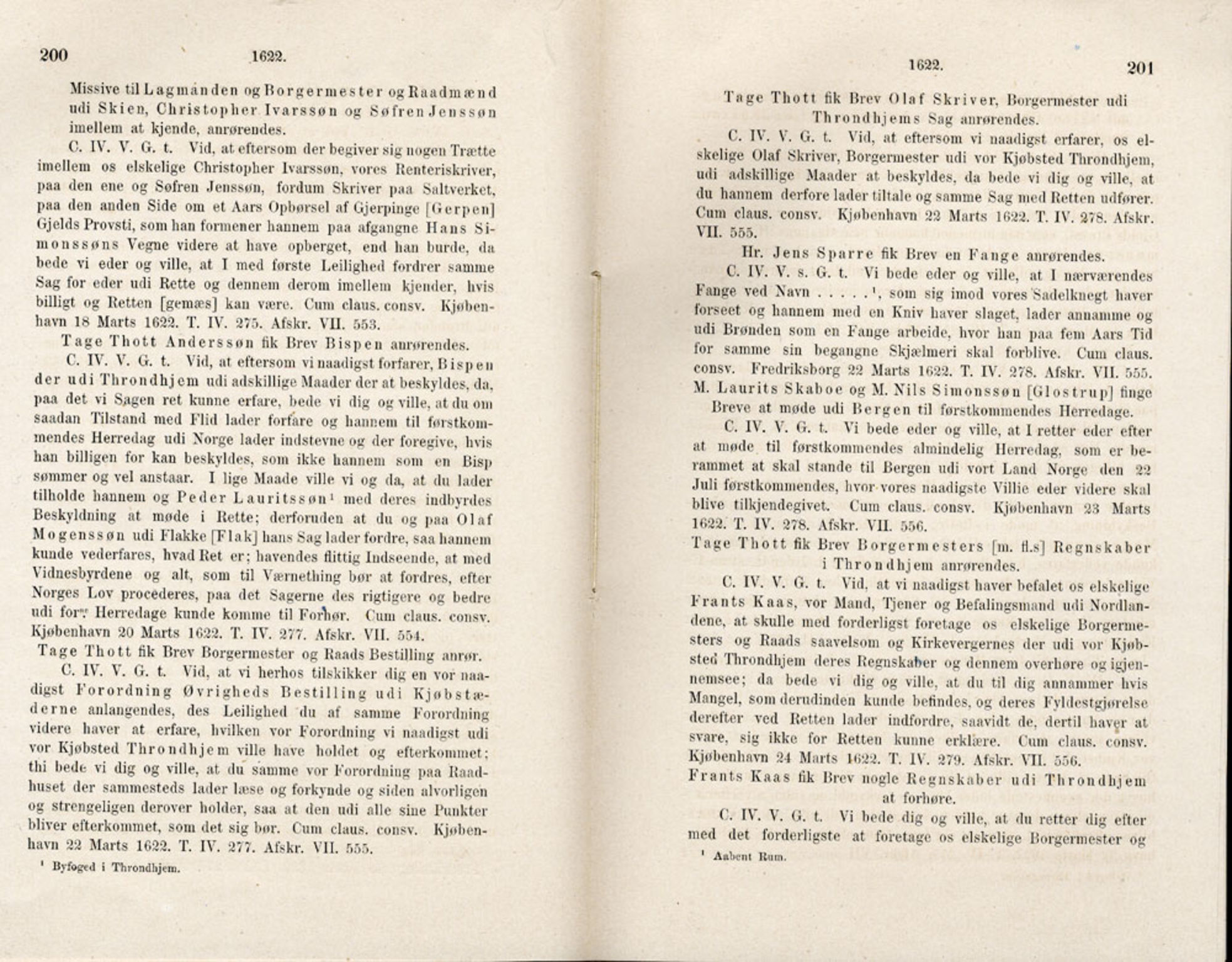 Publikasjoner utgitt av Det Norske Historiske Kildeskriftfond, PUBL/-/-/-: Norske Rigs-Registranter, bind 5, 1619-1627, p. 200-201