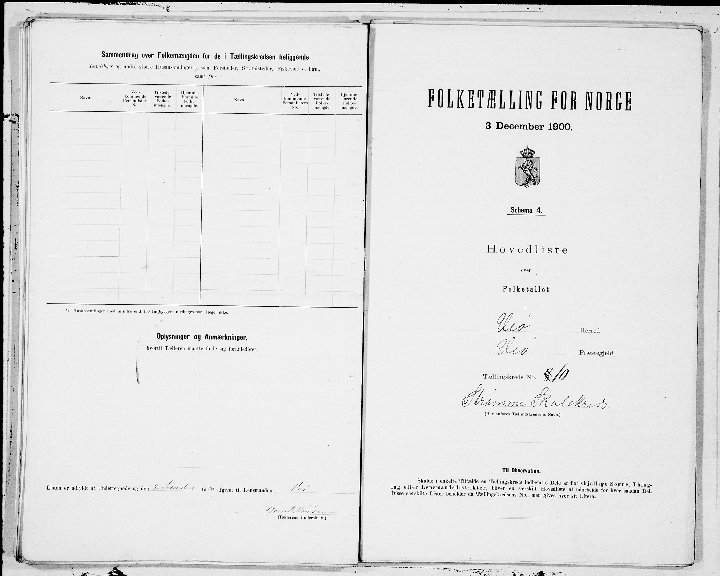 SAT, 1900 census for Veøy, 1900, p. 20