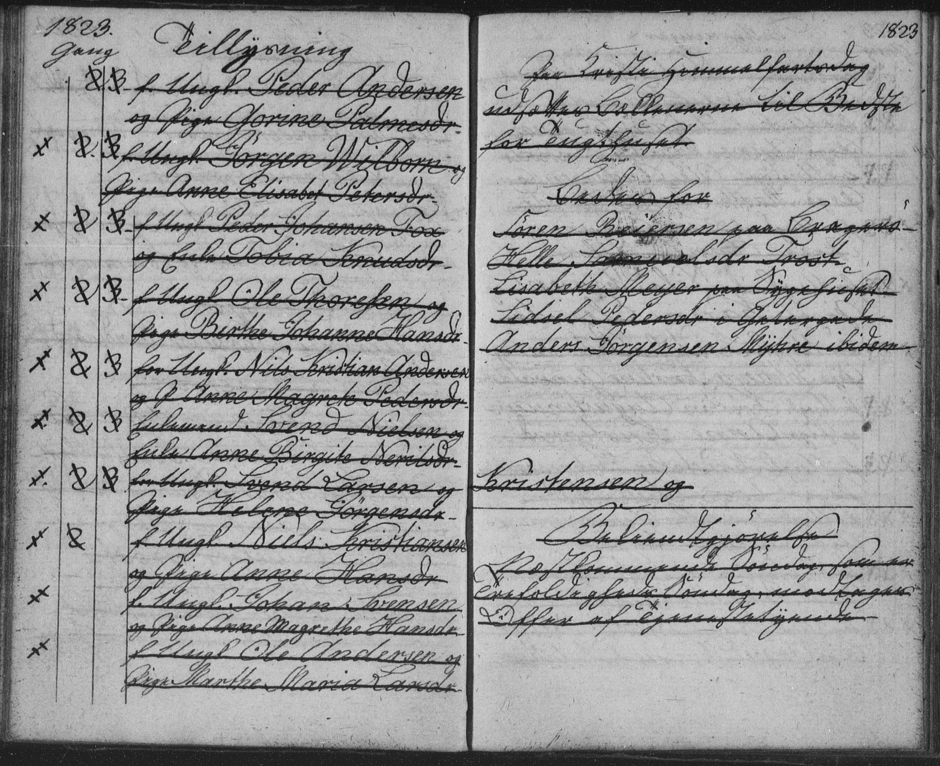 Bragernes kirkebøker, SAKO/A-6/H/Ha/L0001: Banns register no. 1, 1817-1831