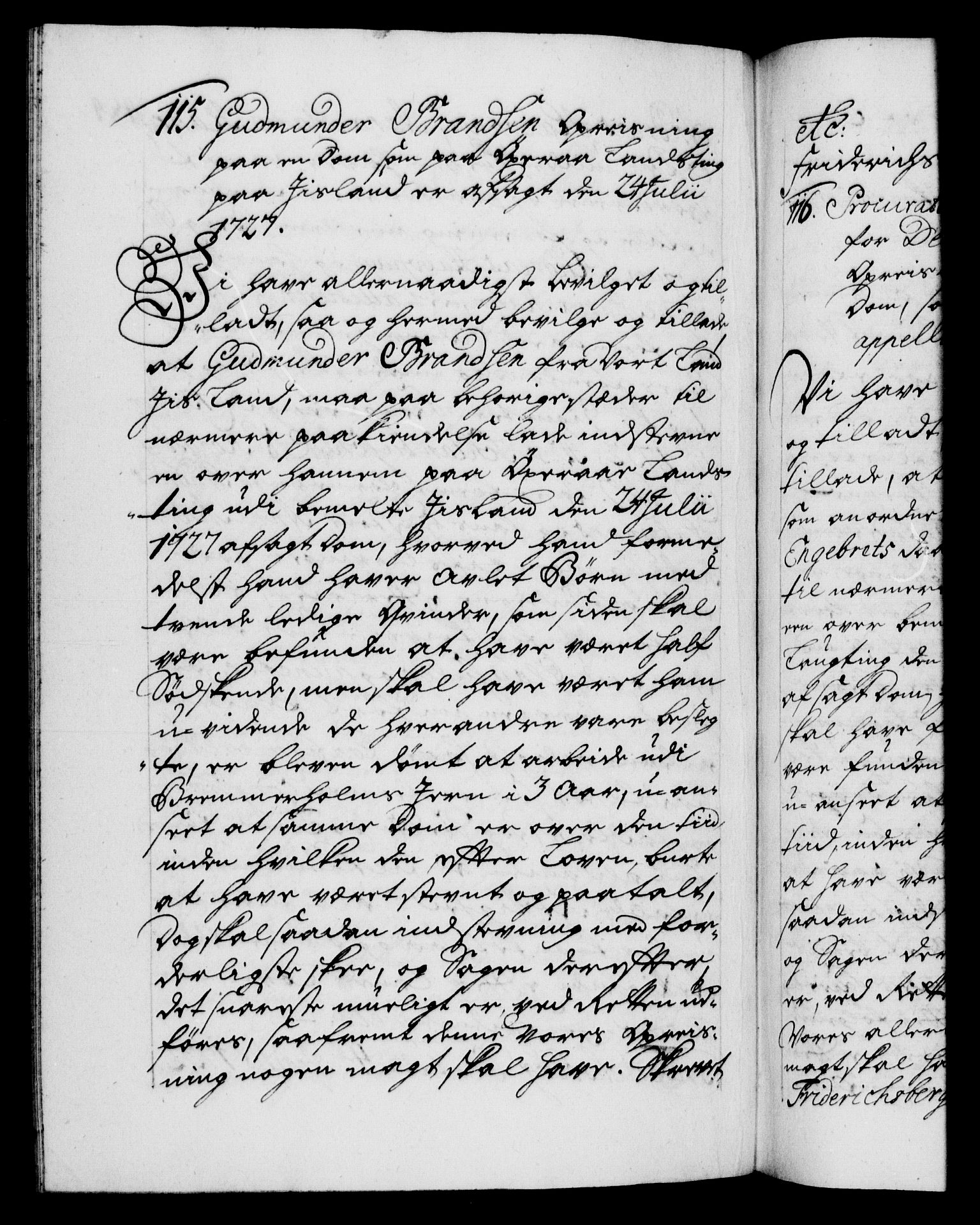 Danske Kanselli 1572-1799, AV/RA-EA-3023/F/Fc/Fca/Fcaa/L0027: Norske registre, 1730-1732, p. 484b