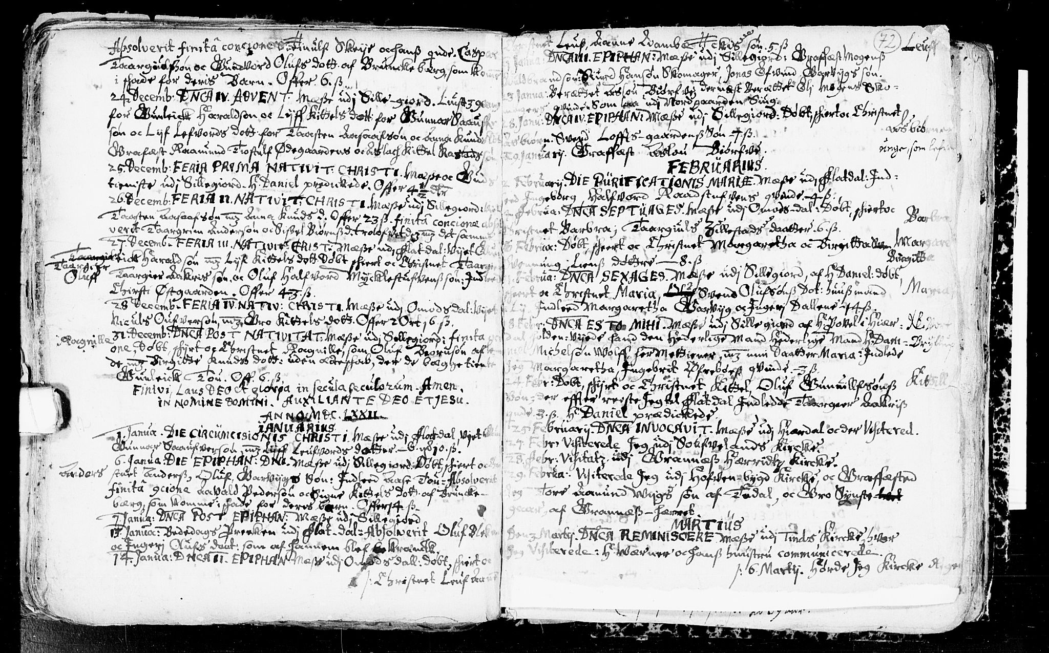 Seljord kirkebøker, SAKO/A-20/F/Fa/L0001: Parish register (official) no. I 1, 1654-1686, p. 72