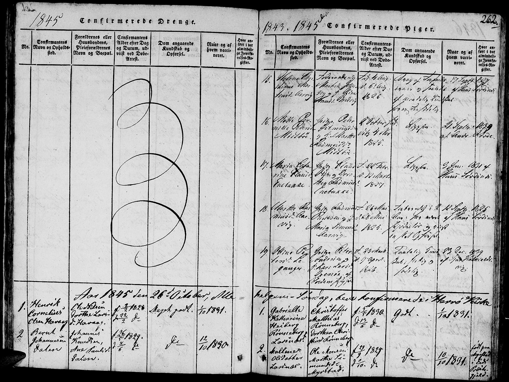 Ministerialprotokoller, klokkerbøker og fødselsregistre - Møre og Romsdal, SAT/A-1454/504/L0054: Parish register (official) no. 504A01, 1816-1861, p. 262