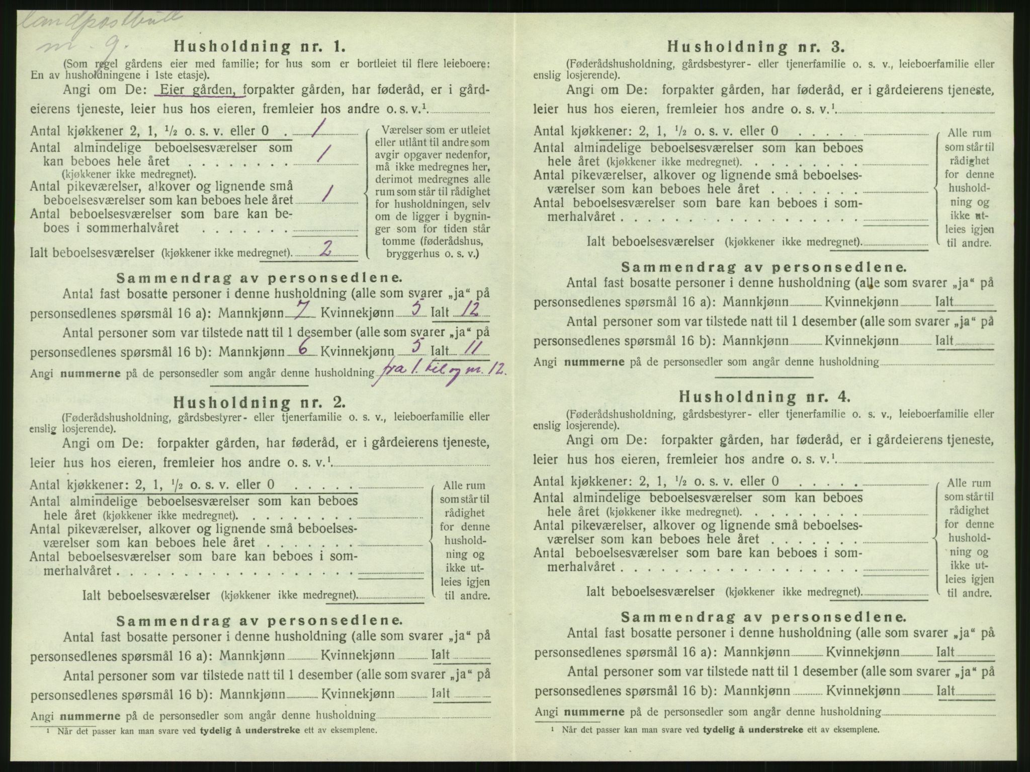 SAT, 1920 census for Brønnøy, 1920, p. 1059