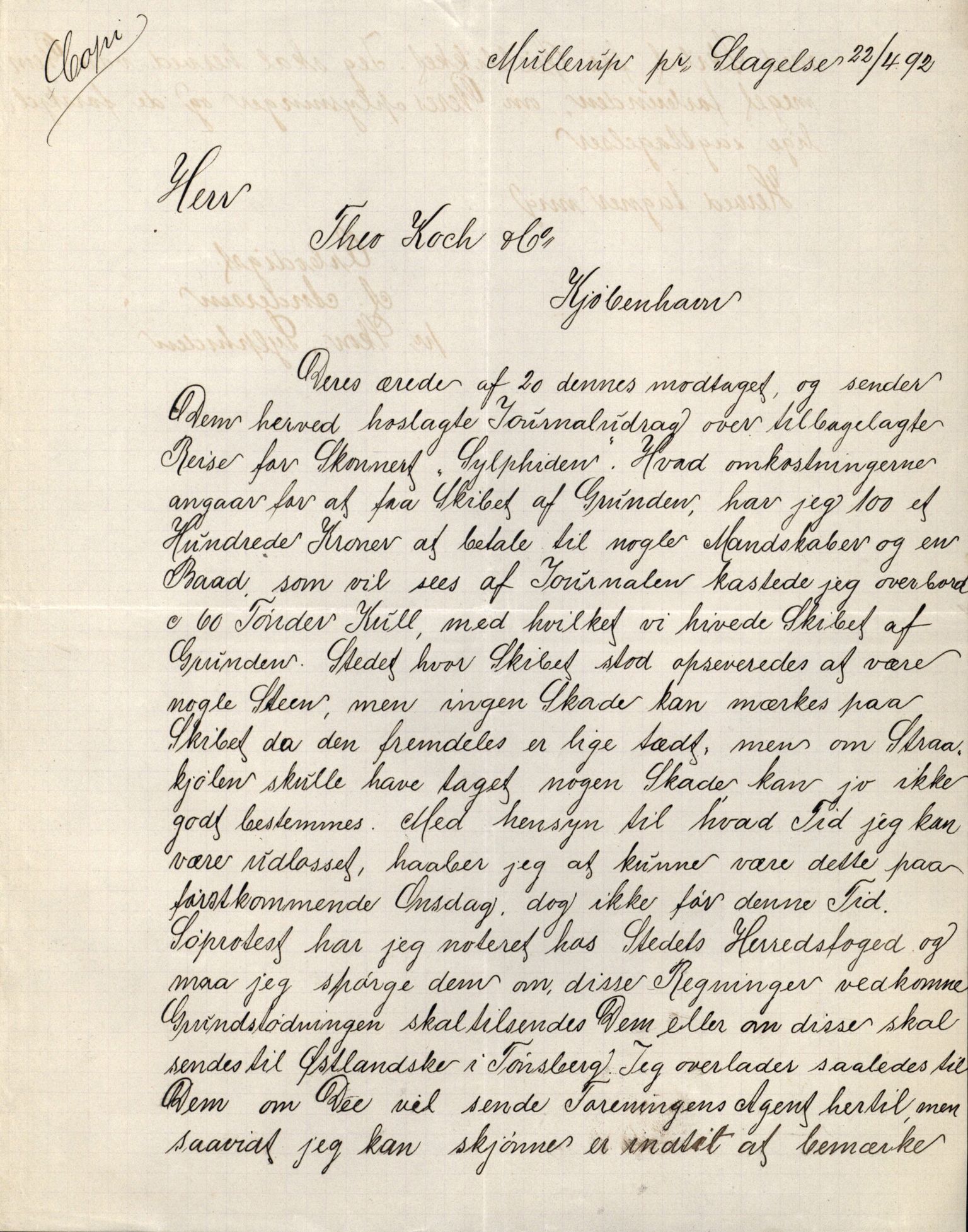 Pa 63 - Østlandske skibsassuranceforening, VEMU/A-1079/G/Ga/L0028/0002: Havaridokumenter / Marie, Favorit, Tabor, Sylphiden, Berthel, America, 1892, p. 71