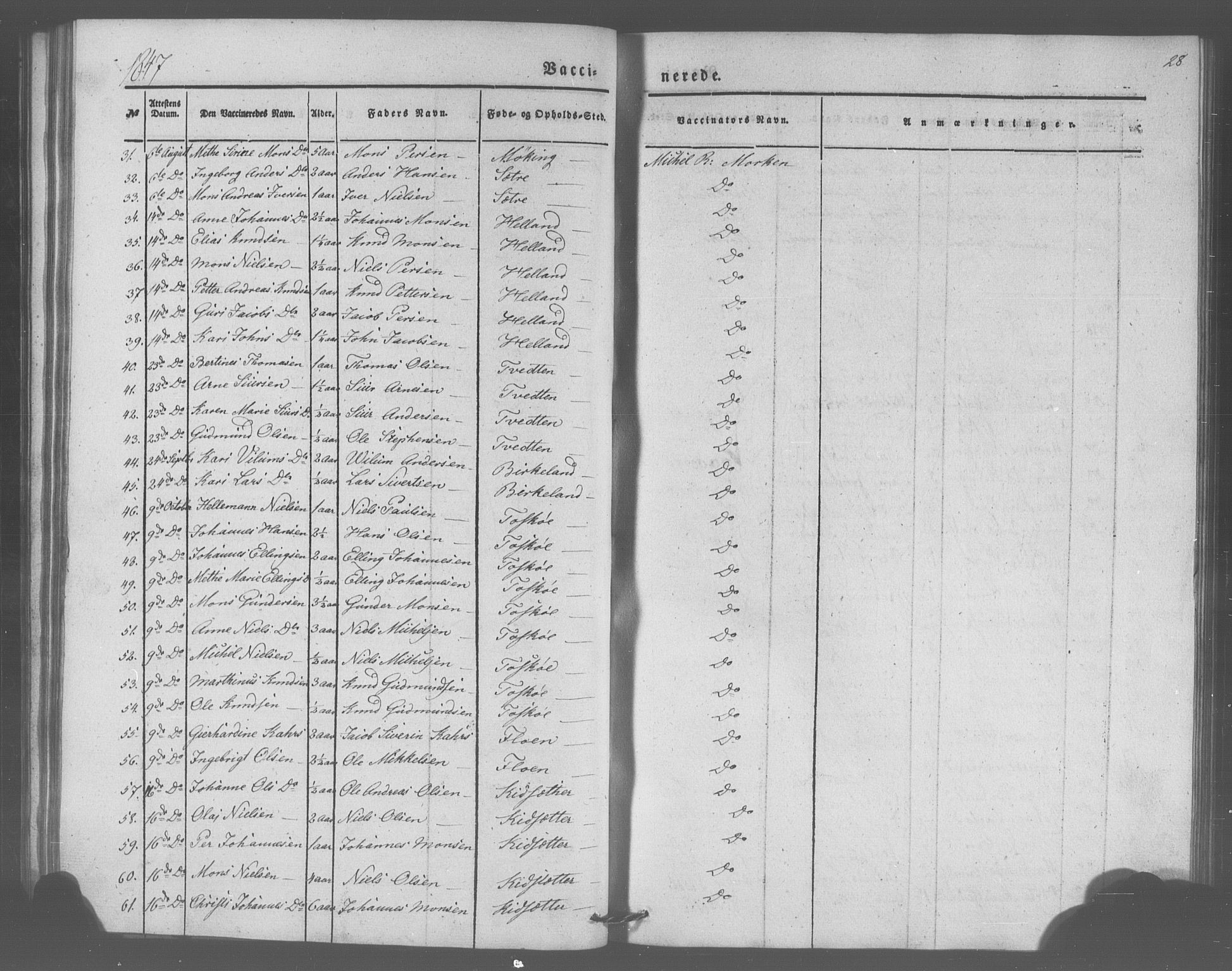 Manger sokneprestembete, AV/SAB-A-76801/H/Haa: Parish register (official) no. A 10, 1844-1859, p. 28